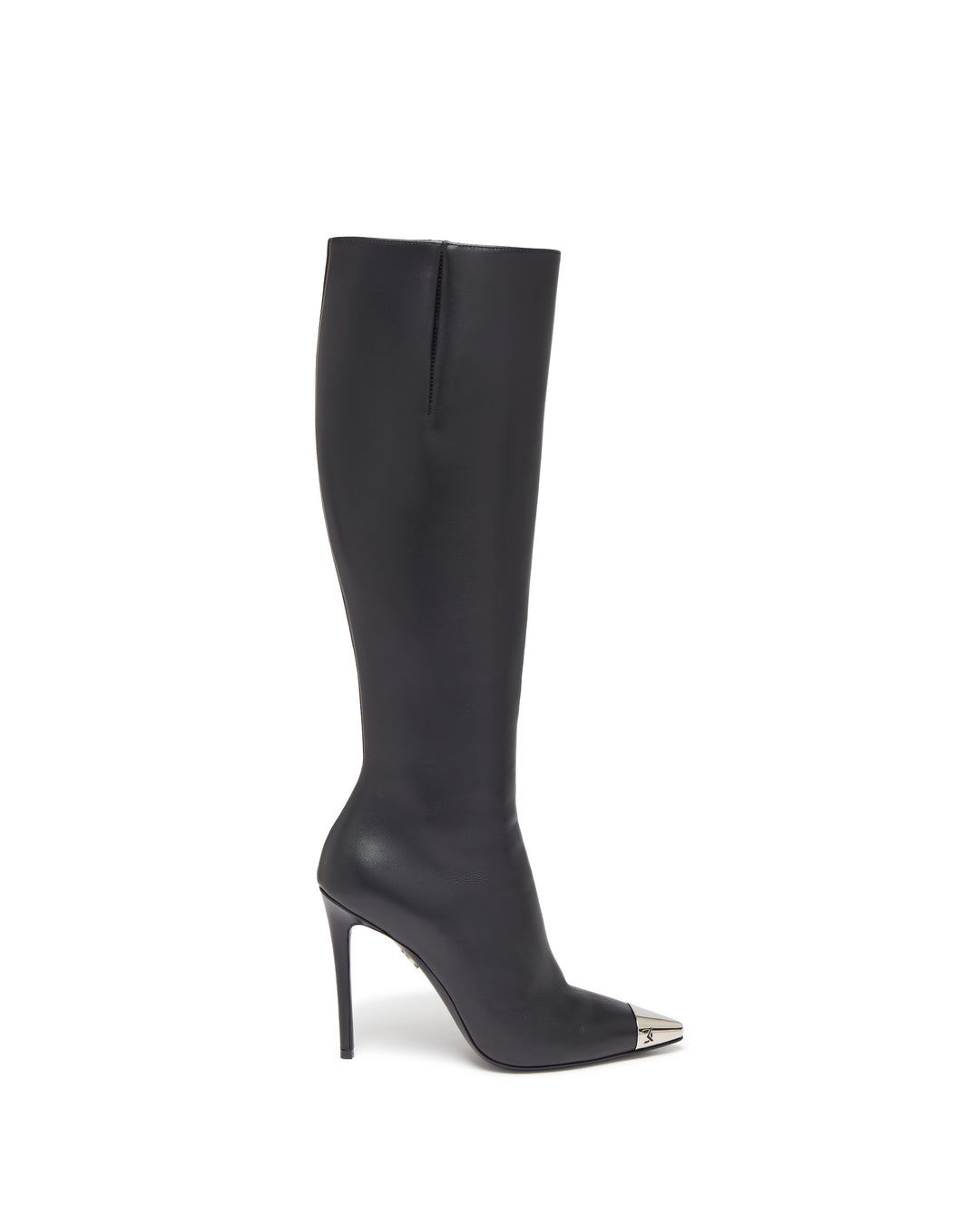 NAPA LEATHER KNEE HIGH BOOTS IN BLACK