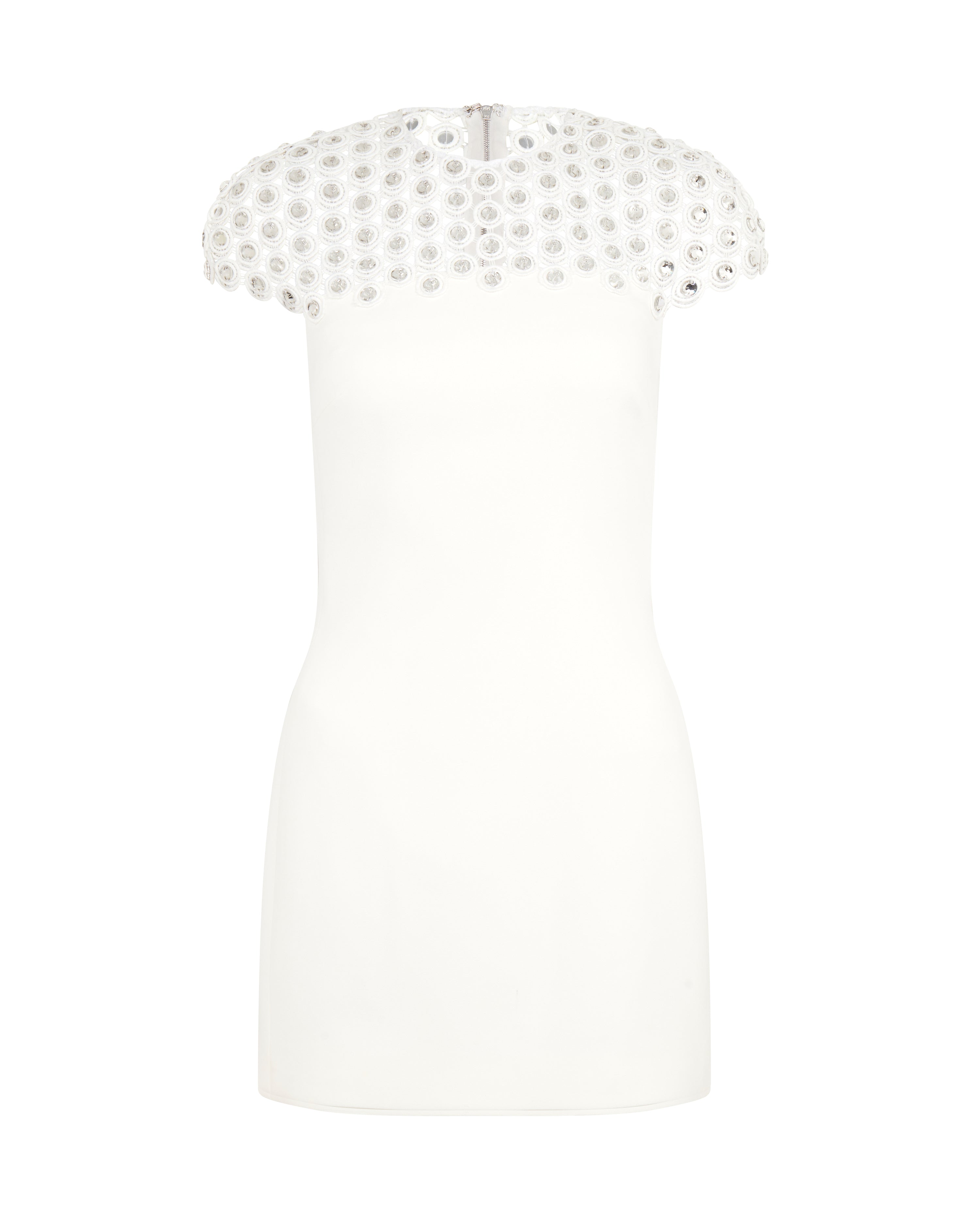 ワンピース DAVID KOMA Women Mid Skirts RE25DK57DL CREAM White RAFFIA FRINGE AND FLOUNCE HEM MIDI DRESS – David Koma