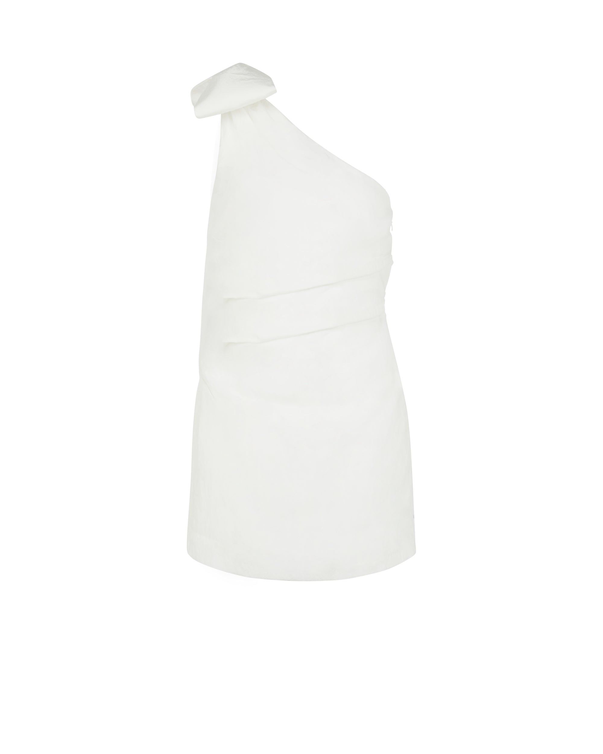 white one sleeve dress David Koma ONE SHOULDER MINI DRESS WITH BOW White / 12