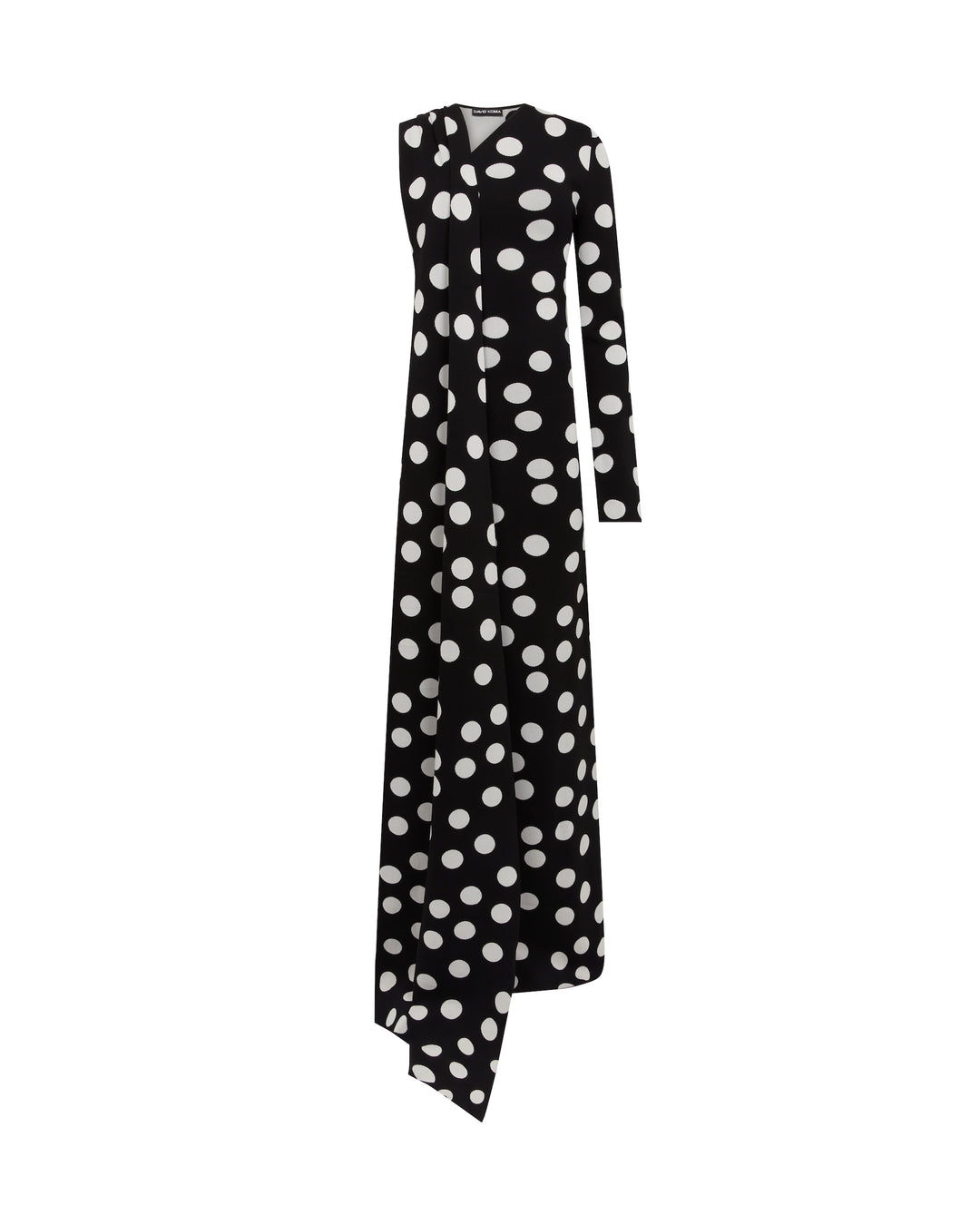 POLKA-DOT PRINTED KNIT GOWN