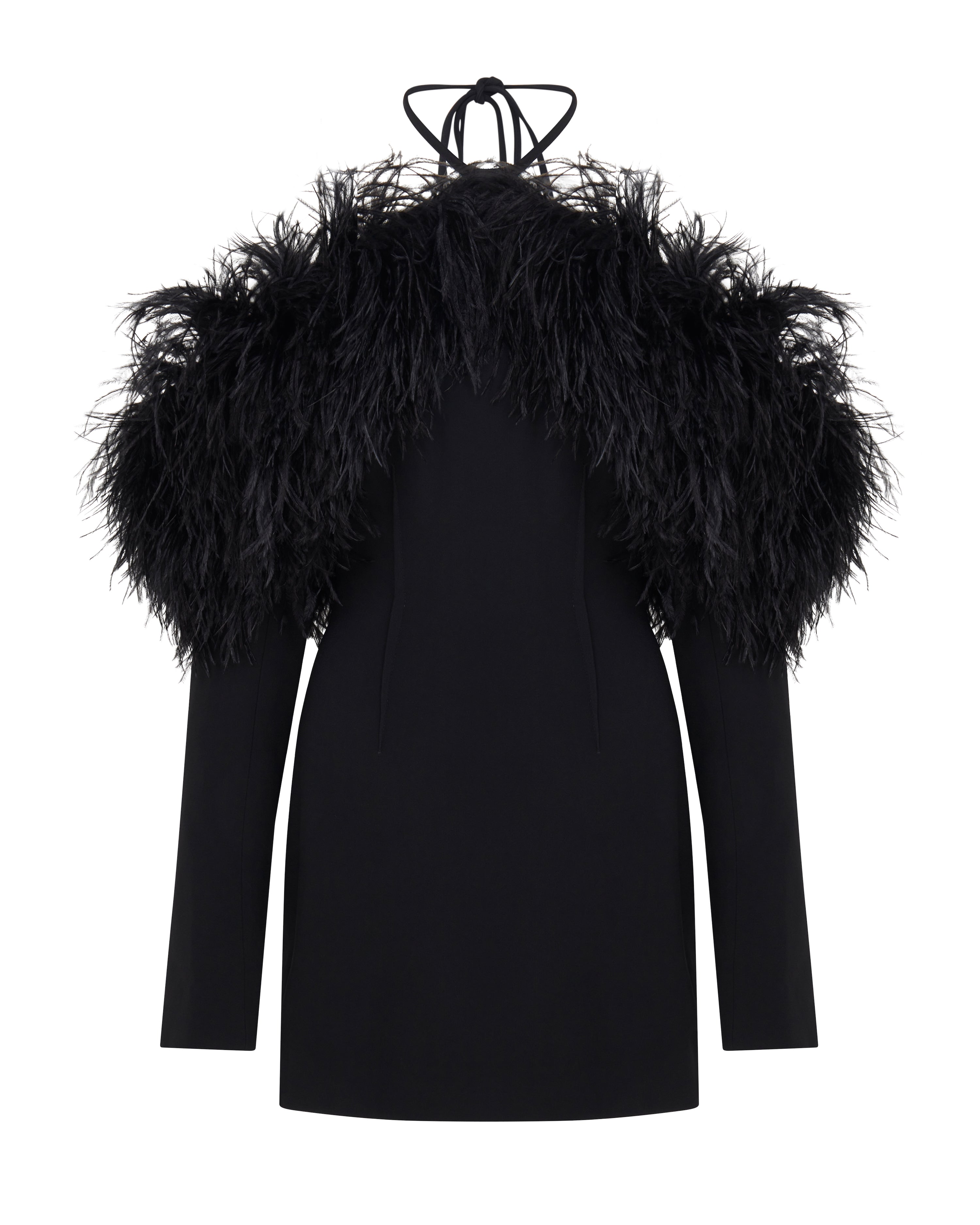 David koma feather dress best sale