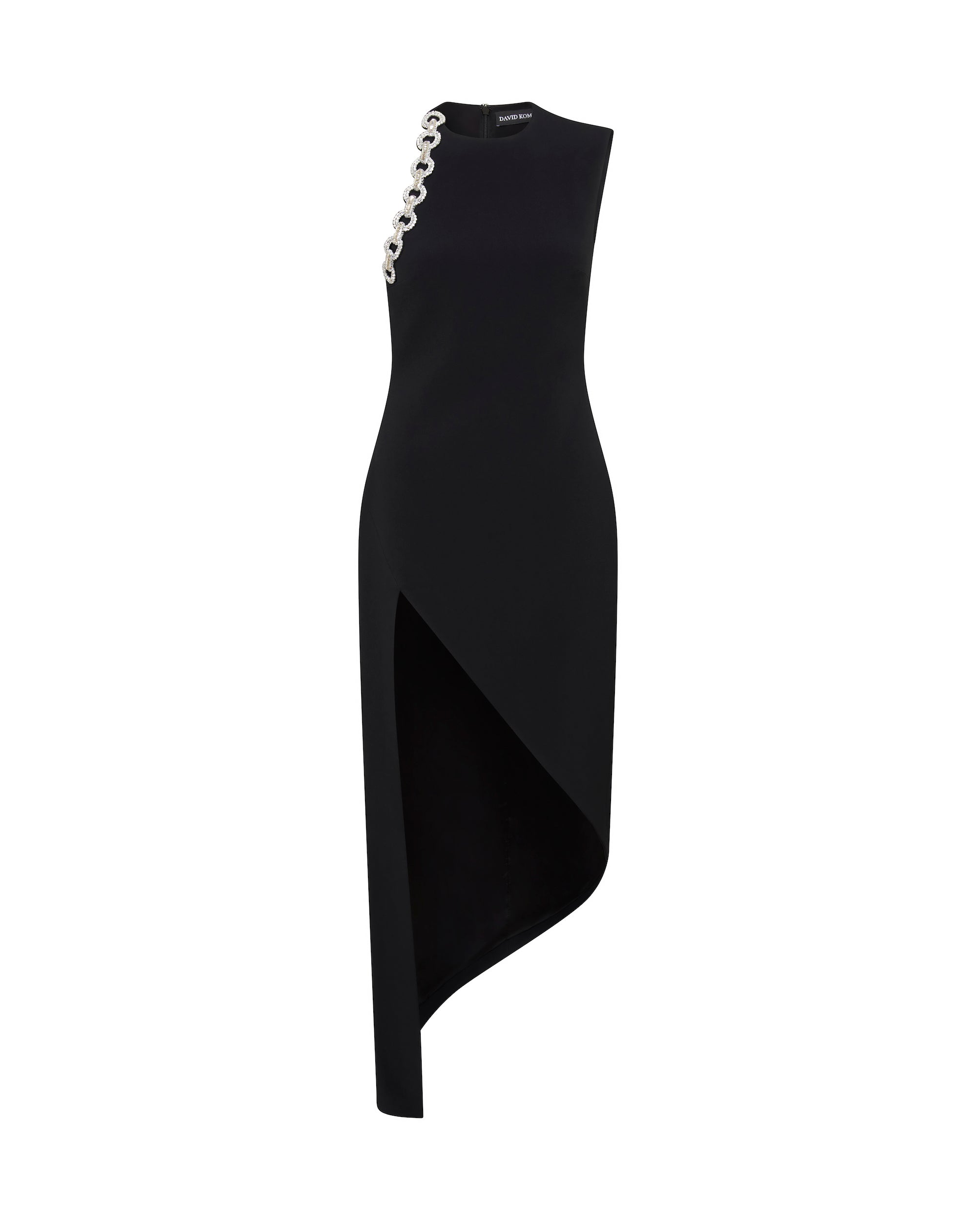CRYSTAL CIRCLE CHAIN CHEST EMBROIDERY DRESS – David Koma