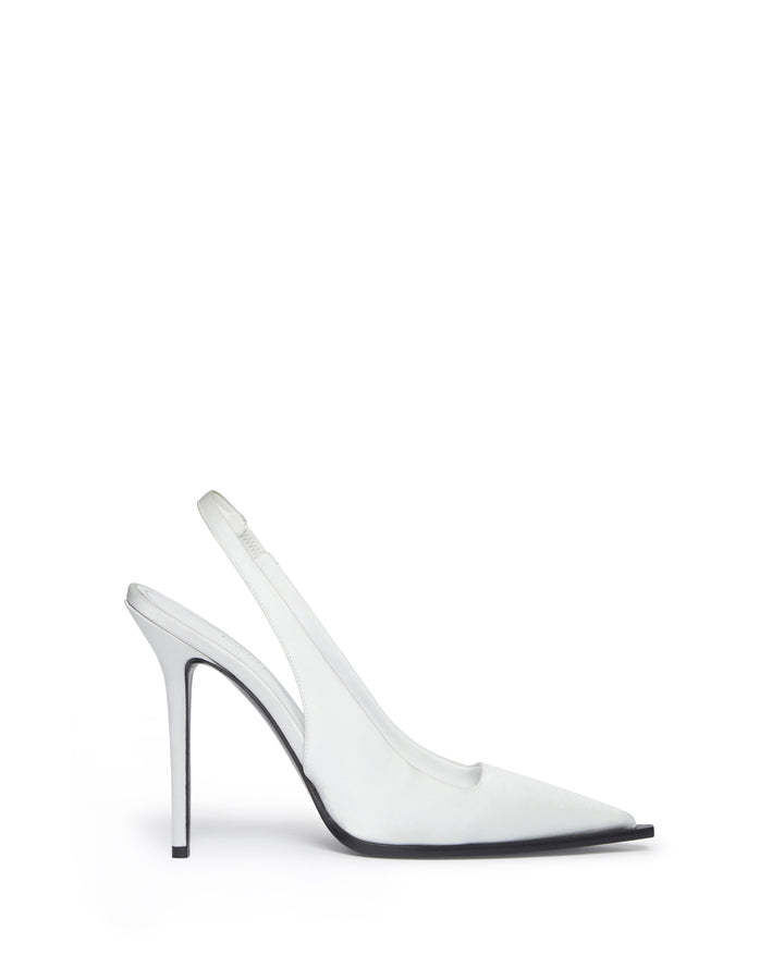 SLINGBACK PUMPS IN WHITE