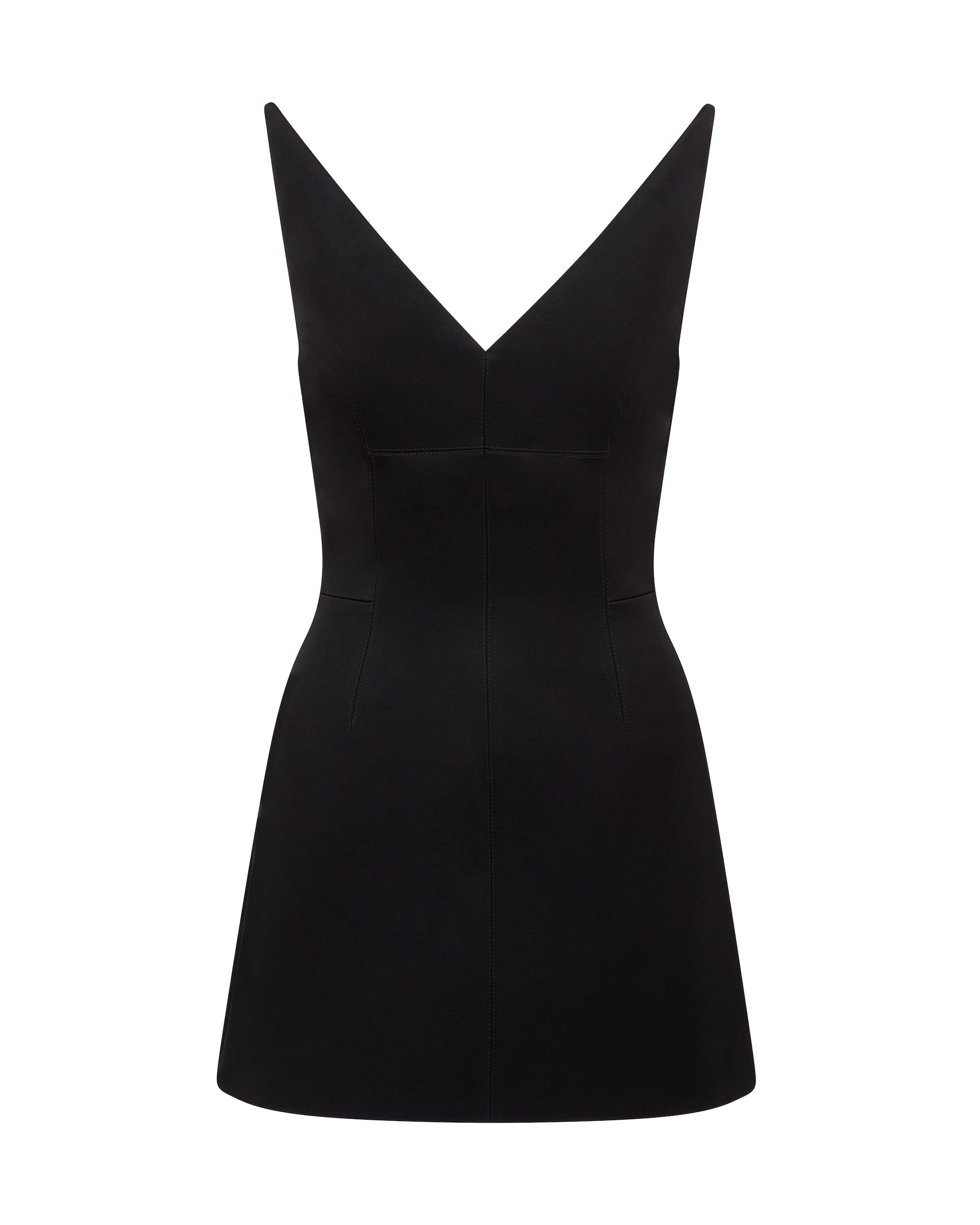 David Koma STRUCTURED V NECK MINI DRESS Black / 8 David Koma STRUCTURED V NECK MINI DRESS Black / 8