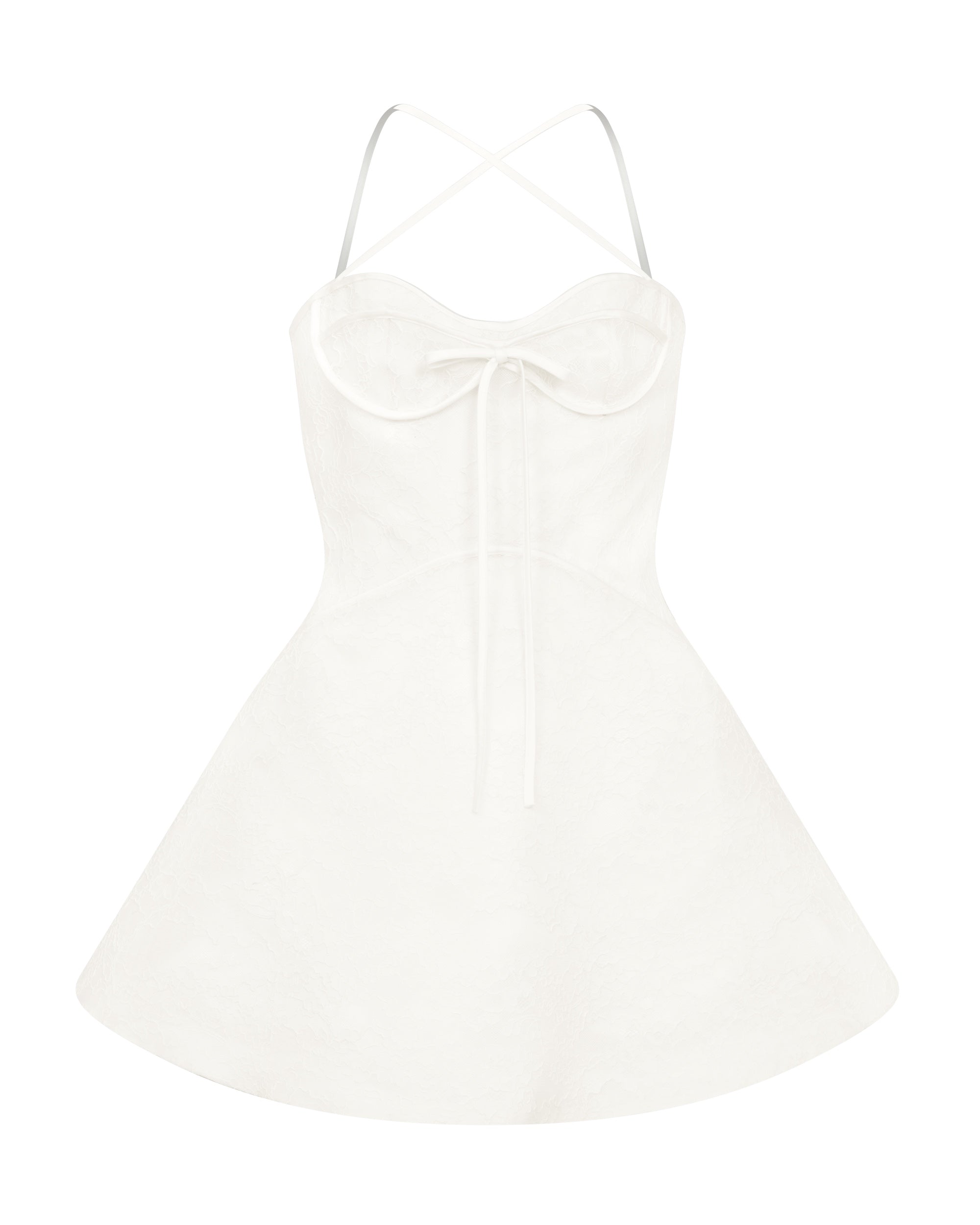 david koma women's natural tulle-trimmed satin balconette mini dress LACE AND – Made in the UK Wholesale Boat Neck Thumb Mesh Paneling Size:1XL petite