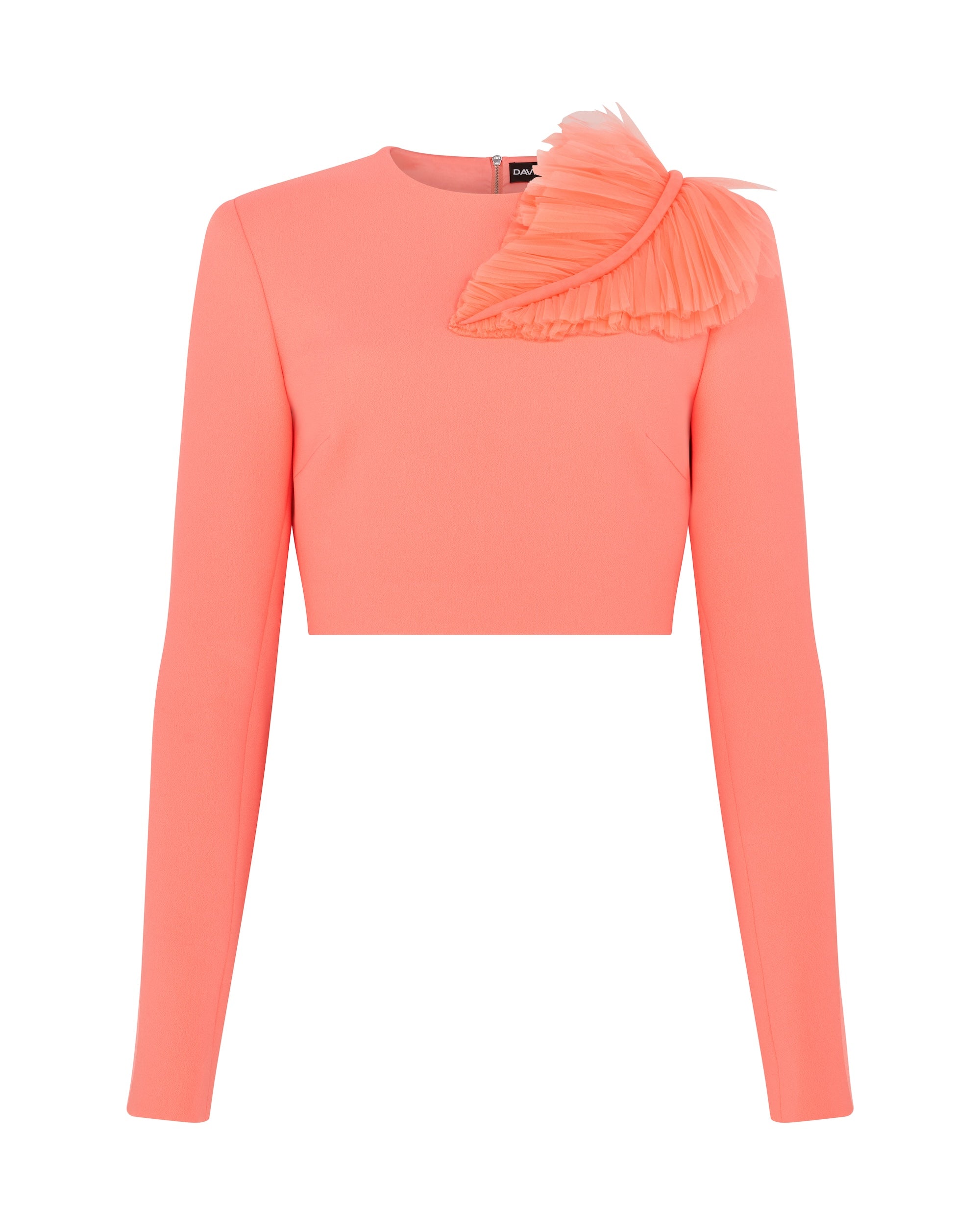 PLEATED LEAF LONG SLEEVED TOP – David Koma