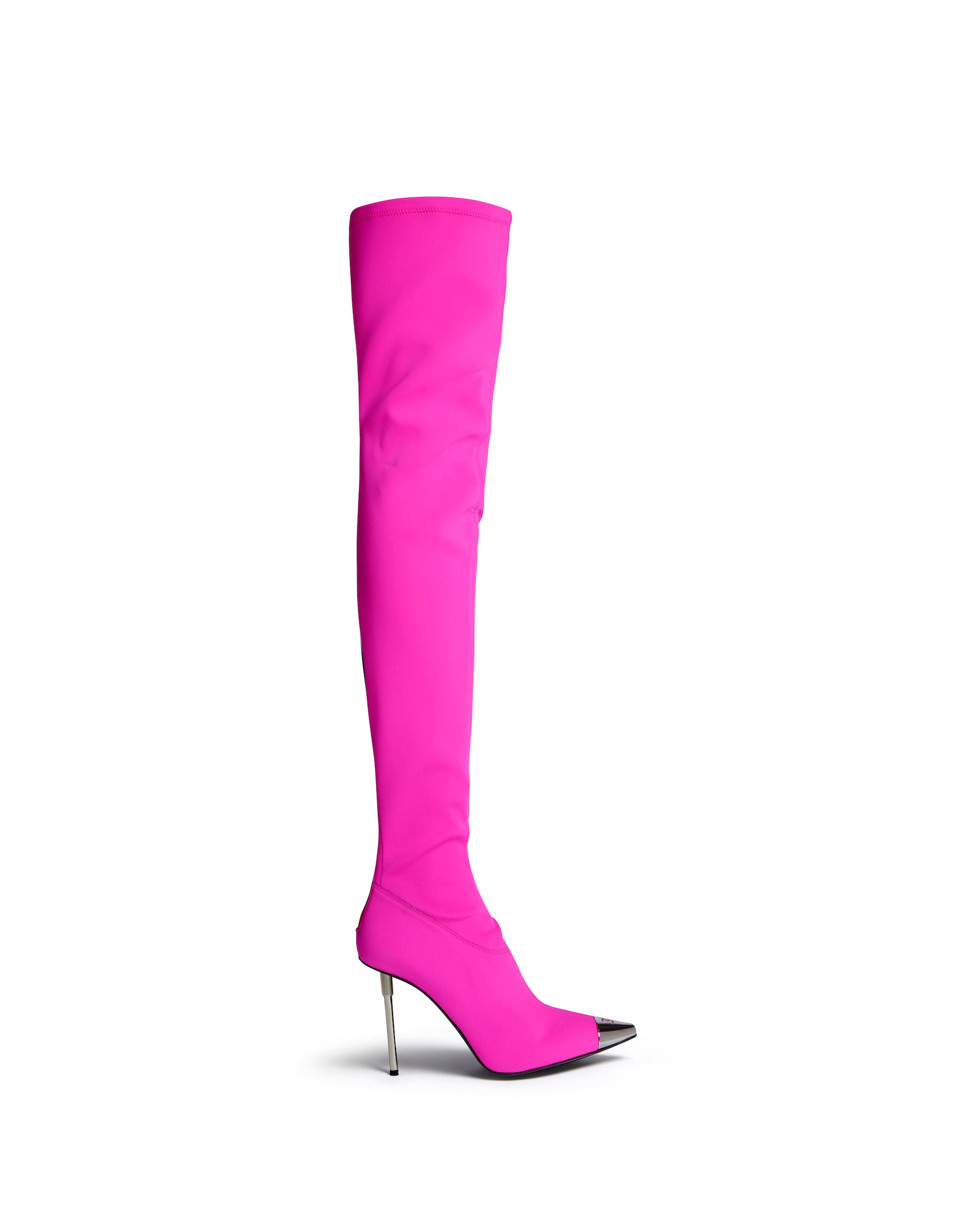 Neon pink over the knee boots Clearance