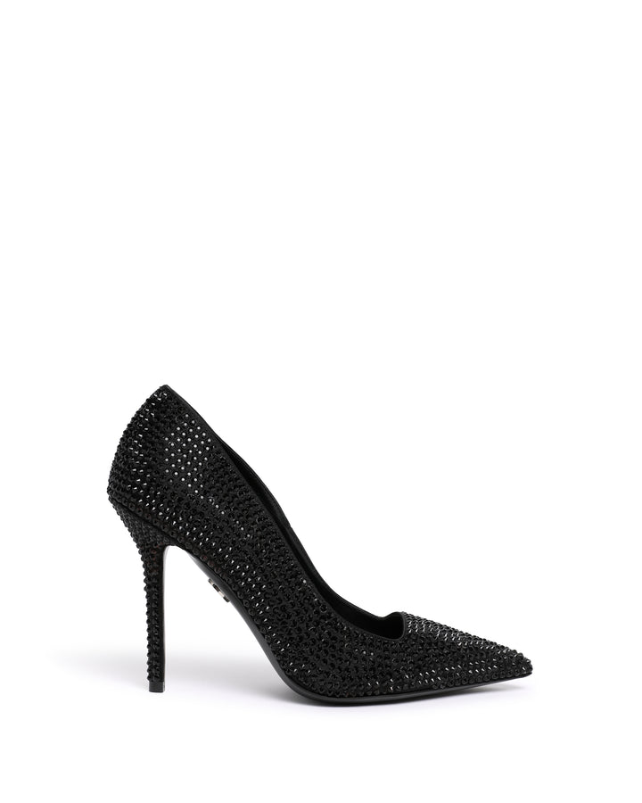 ALL OVER CRYSTAL PUMPS IN BLACK