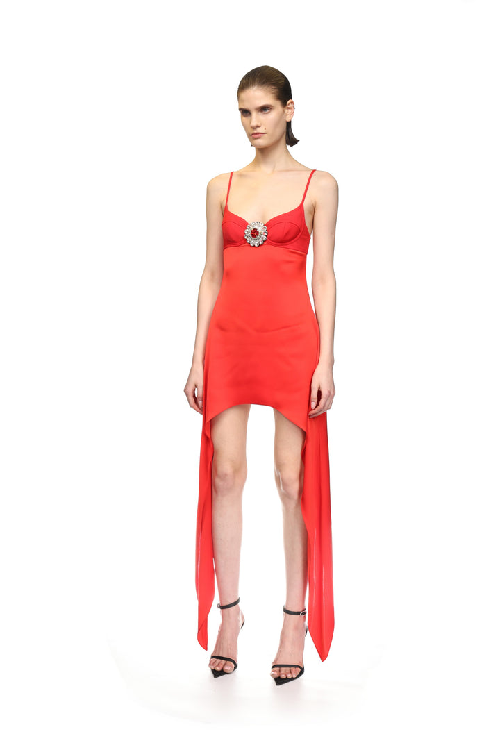 STRAPPY SATIN SANDALS IN BLACK