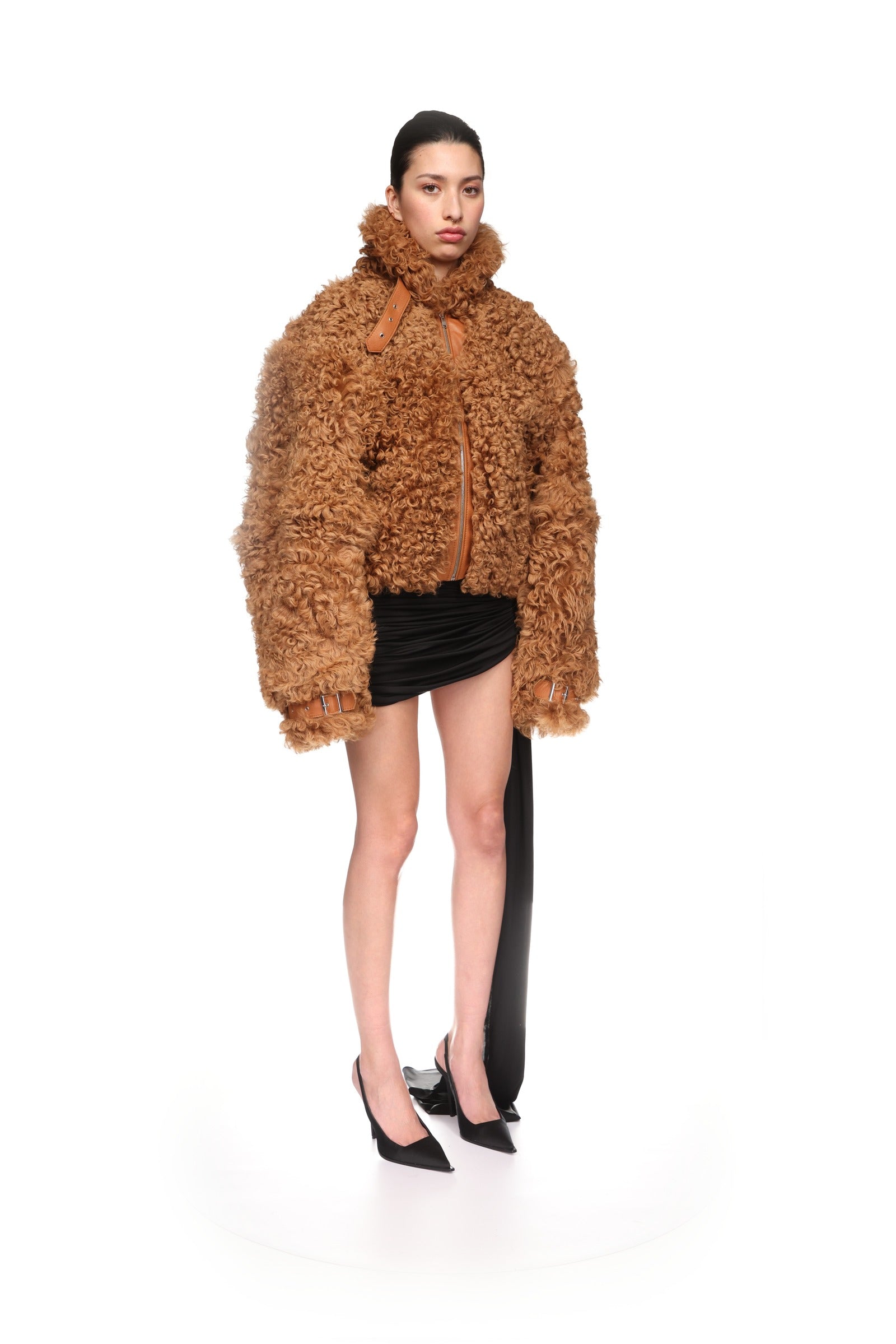 think fur curly eco fur jacket 【公式通販】