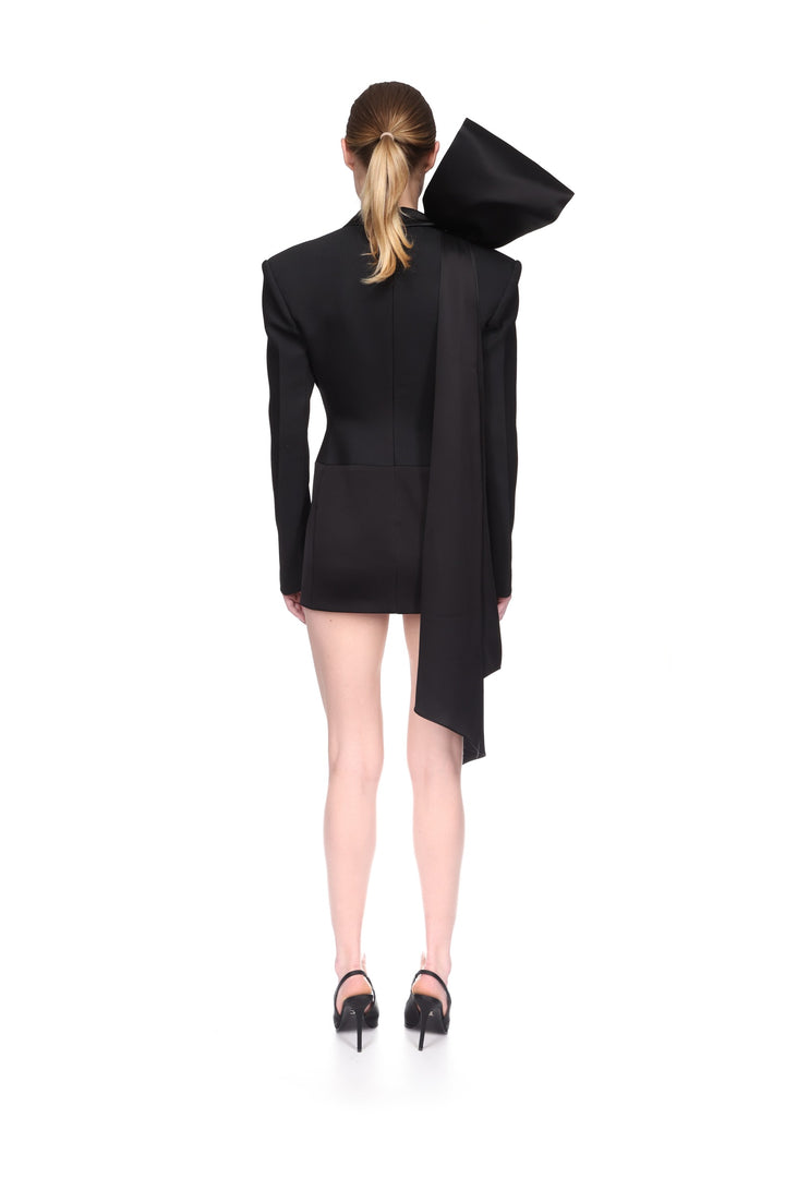 OVERSIZED BOW JACKET MINI DRESS