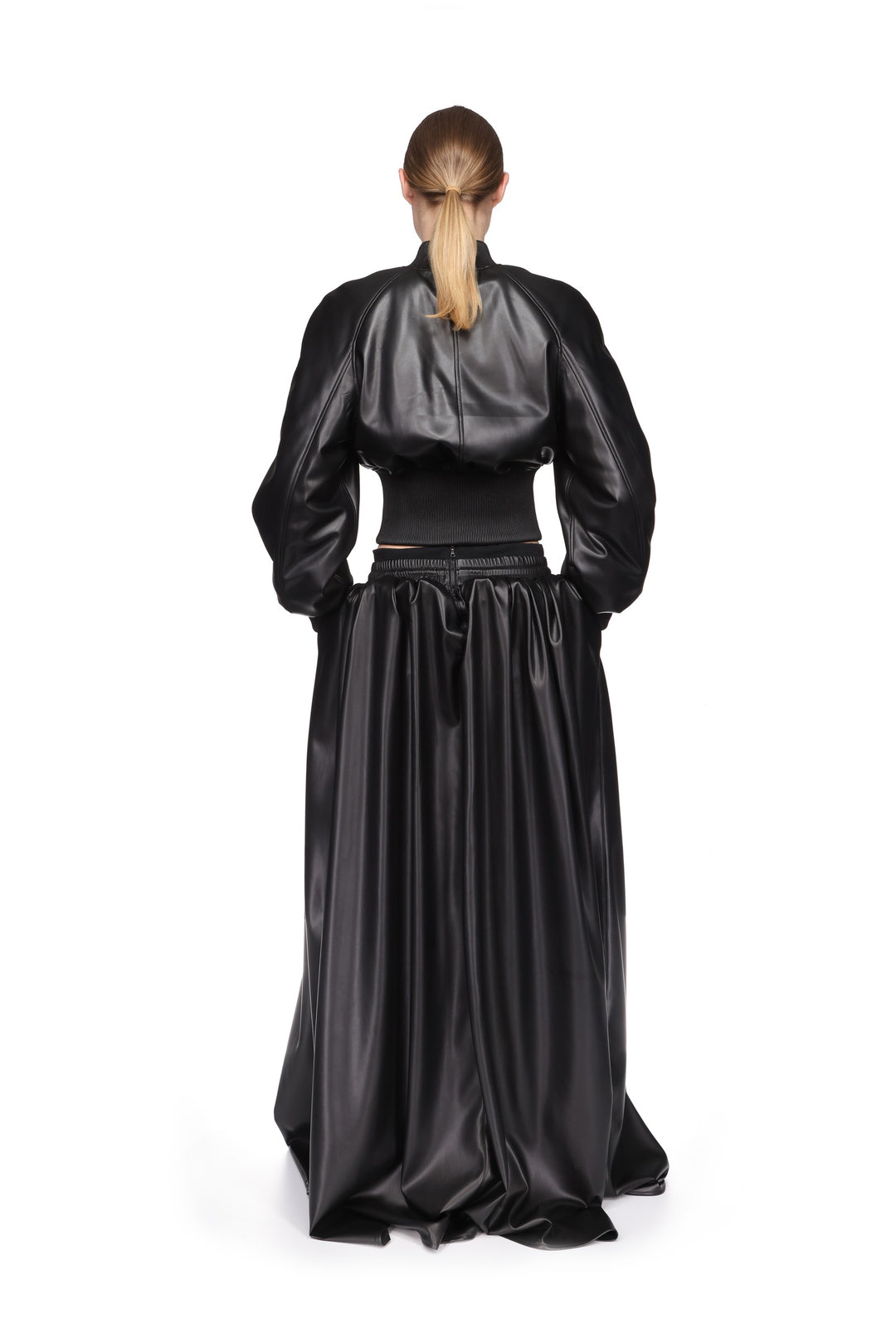 FAUX LEATHER MAXI SKIRT