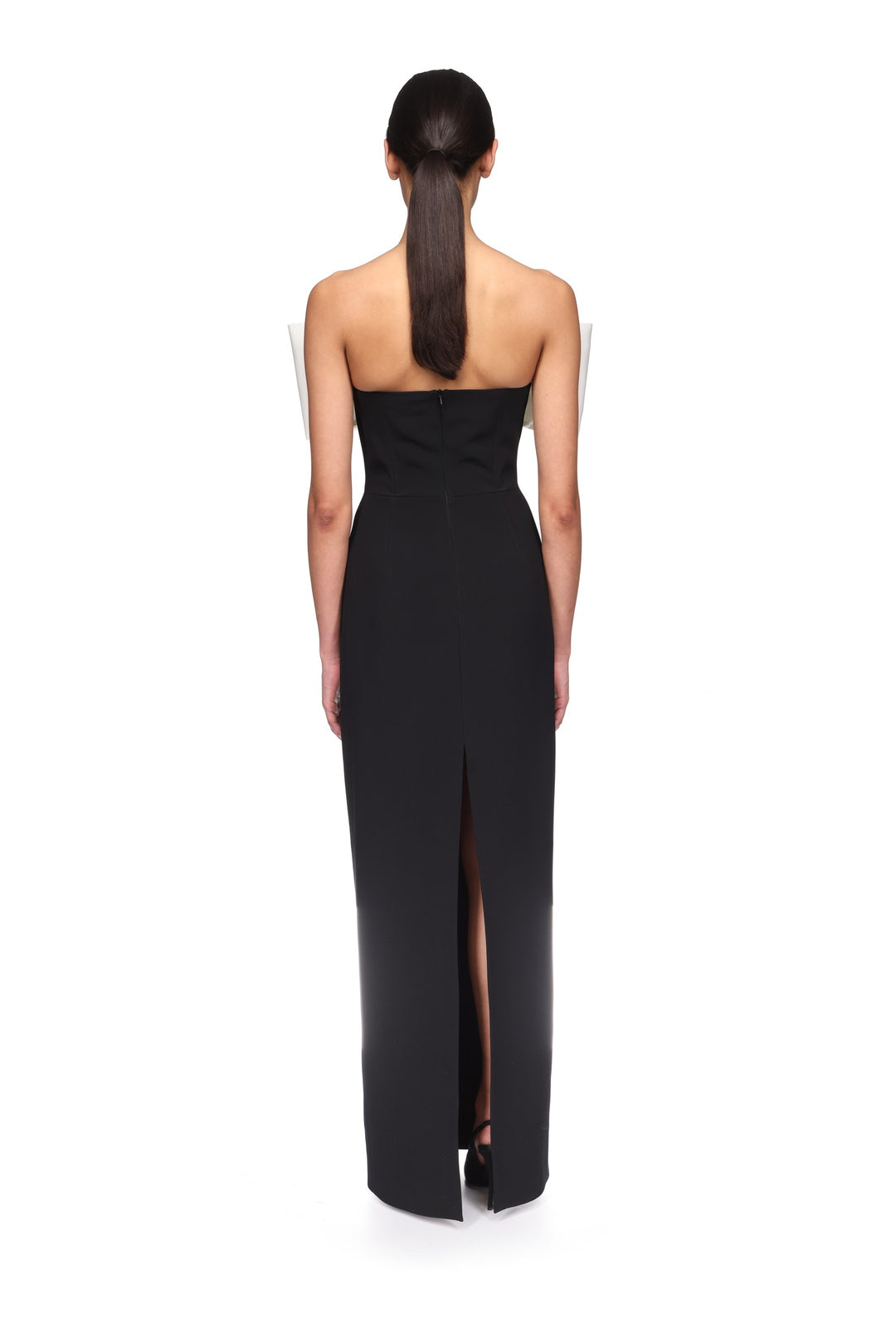 COLOUR CONTRAST BOW DETAIL GOWN