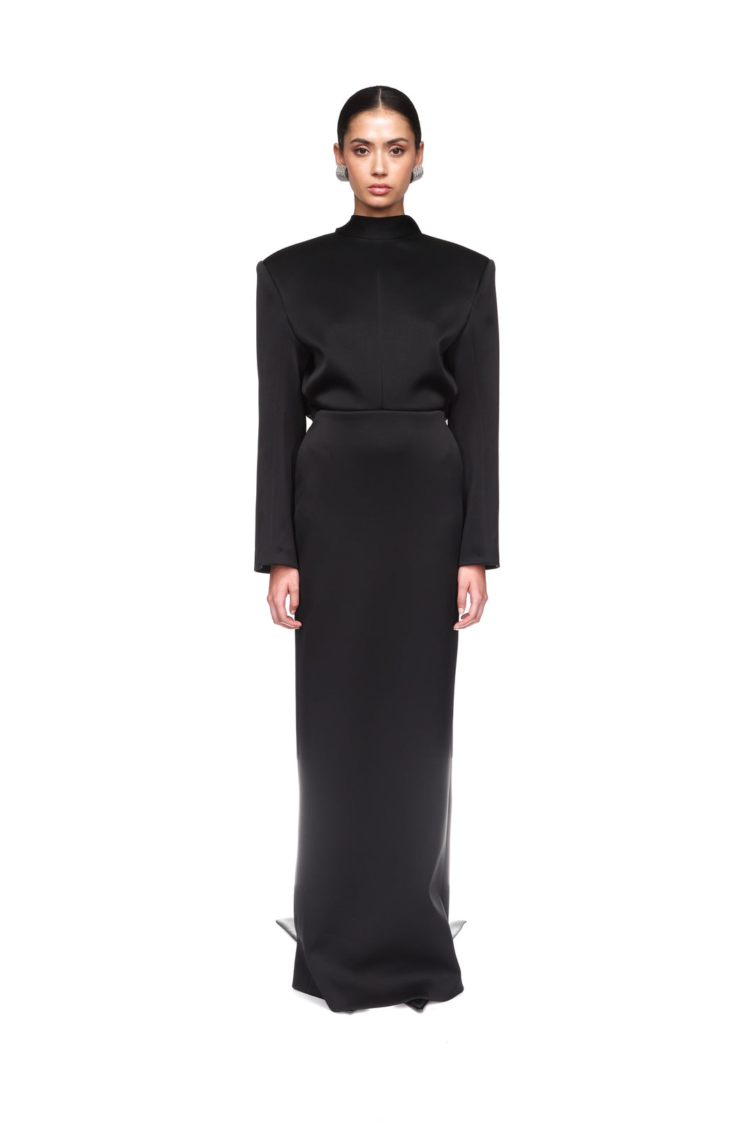 OPEN BACK TAILORED GOWN
