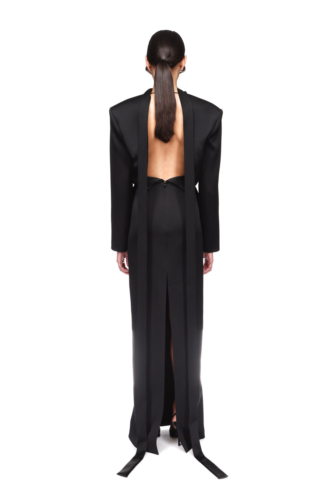 OPEN BACK TAILORED GOWN