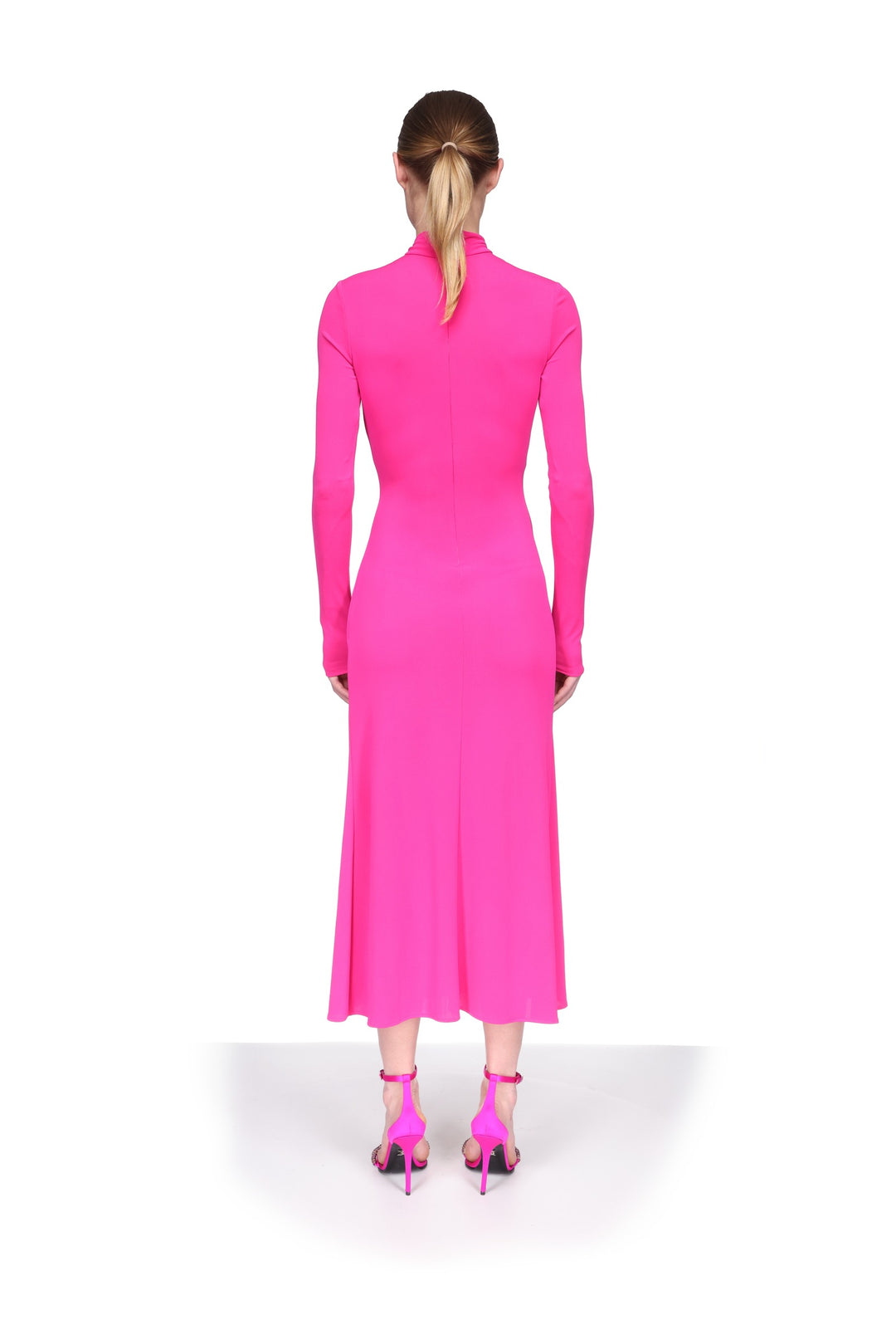 CRYSTAL ARCH AND LONG SLEEVE MIDI DRESS