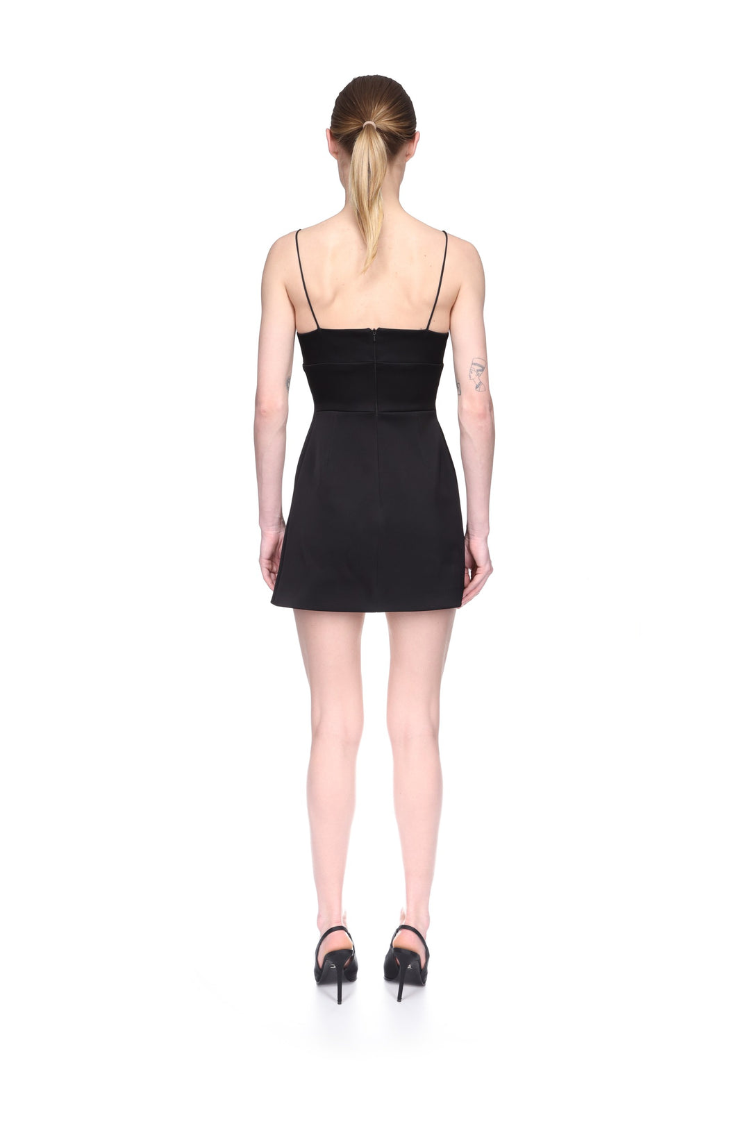 SILVER SPHERE EMBROIDERY CAMI MINI DRESS