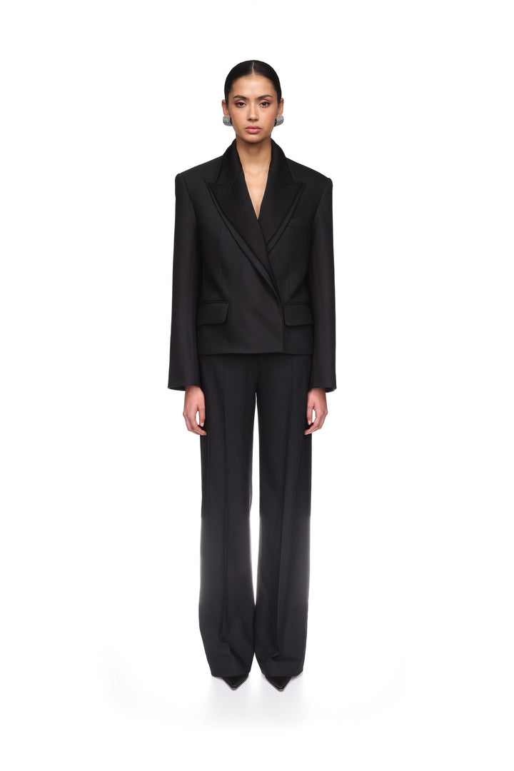 ADJUSTABLE WAIST TUXEDO TROUSERS