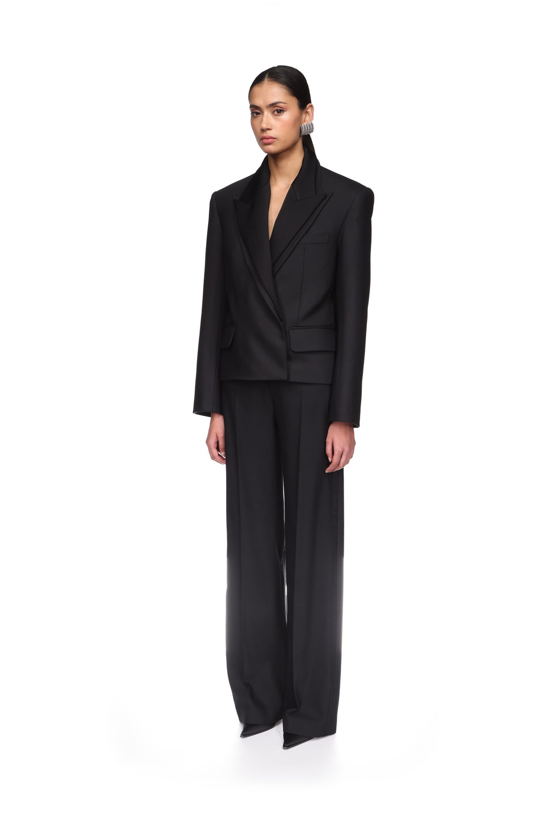 ADJUSTABLE WAIST TUXEDO TROUSERS