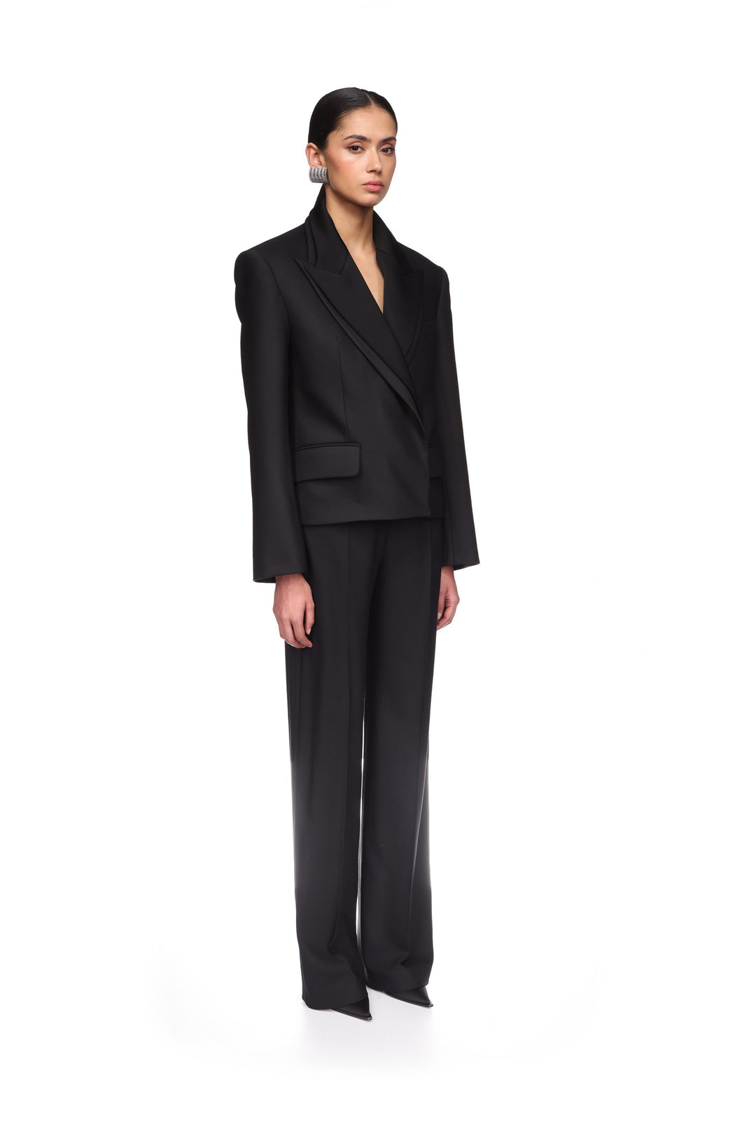 ADJUSTABLE WAIST TUXEDO TROUSERS