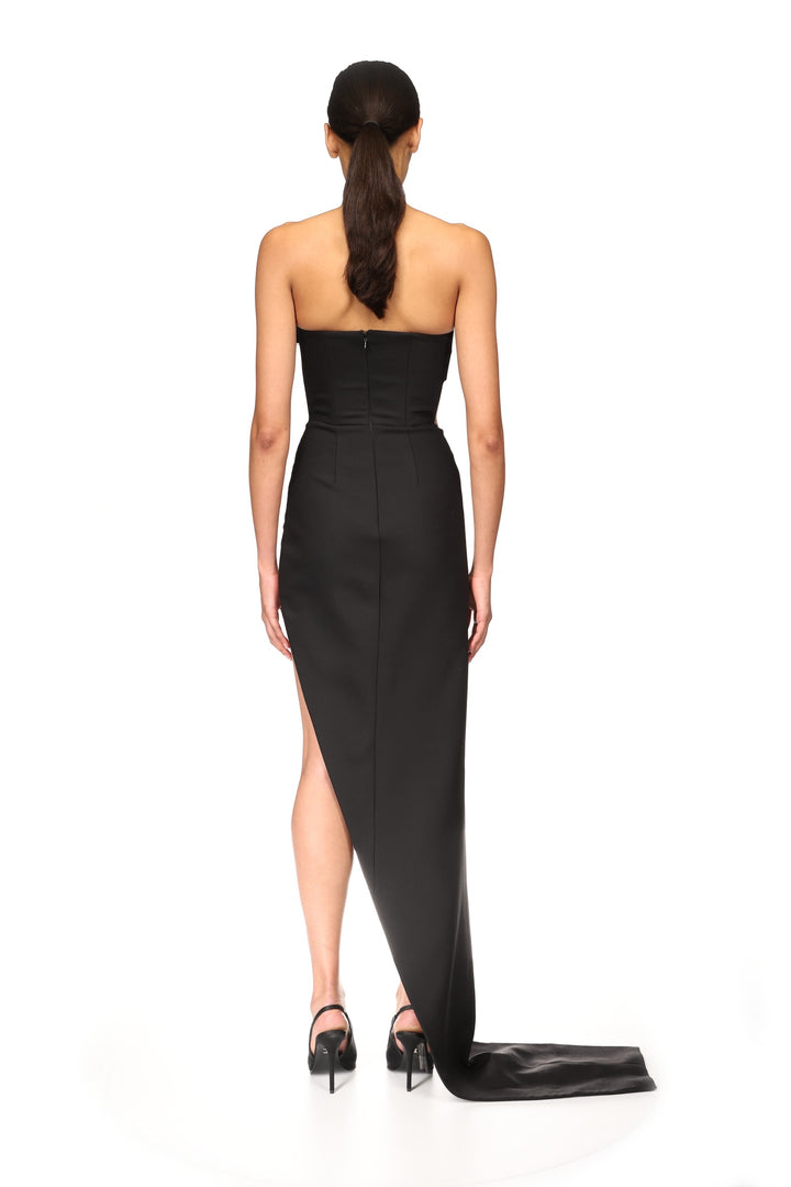 ASYMMETRIC CUT OUT GOWN