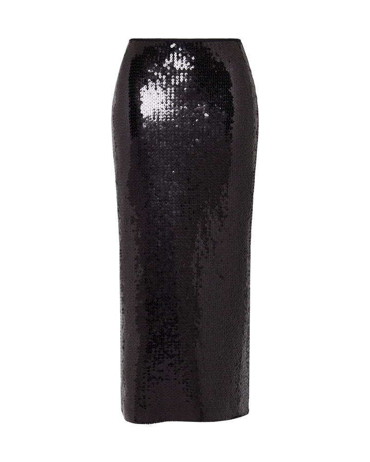 METALLIC SEQUIN PENCIL SKIRT