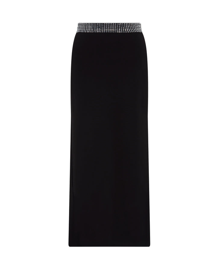 CRYSTAL HOTFIX WAISTLINE PENCIL SKIRT
