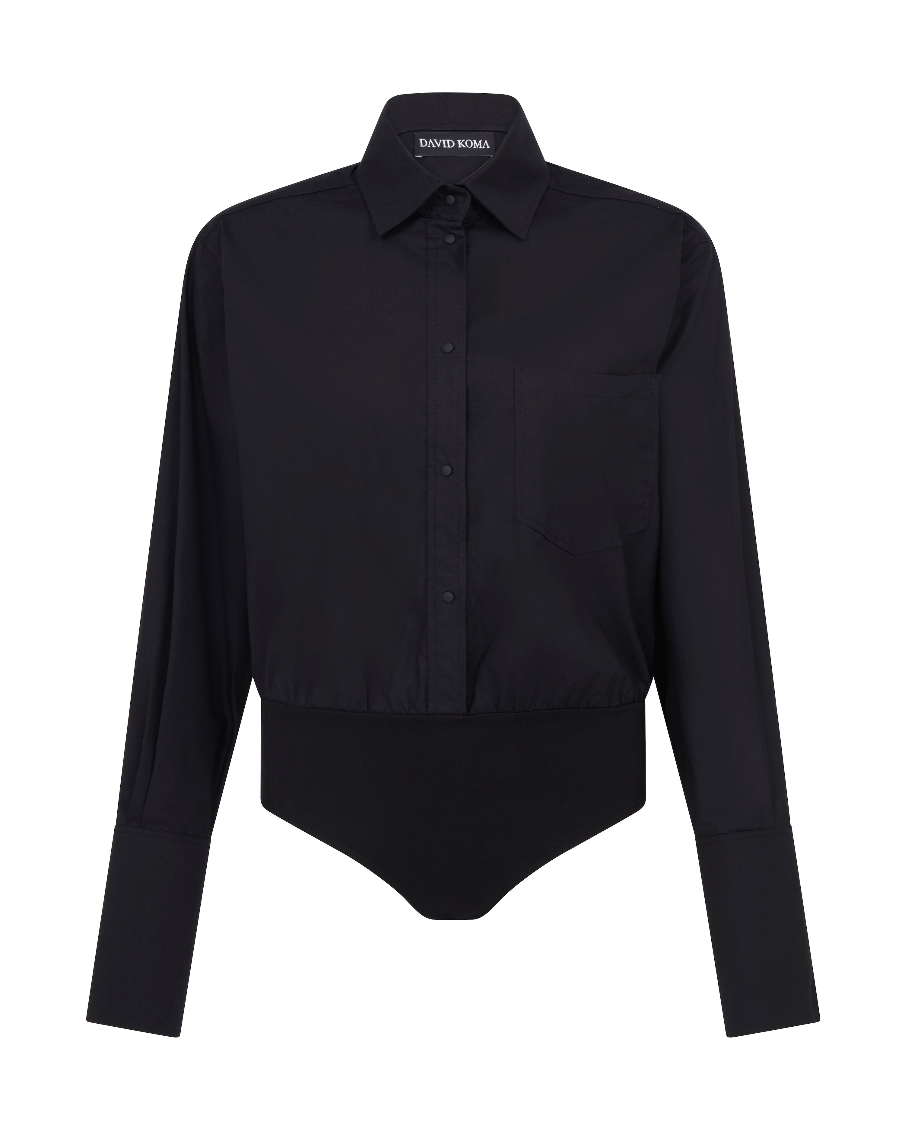 david koma SHIRT BODYSUIT BLACK