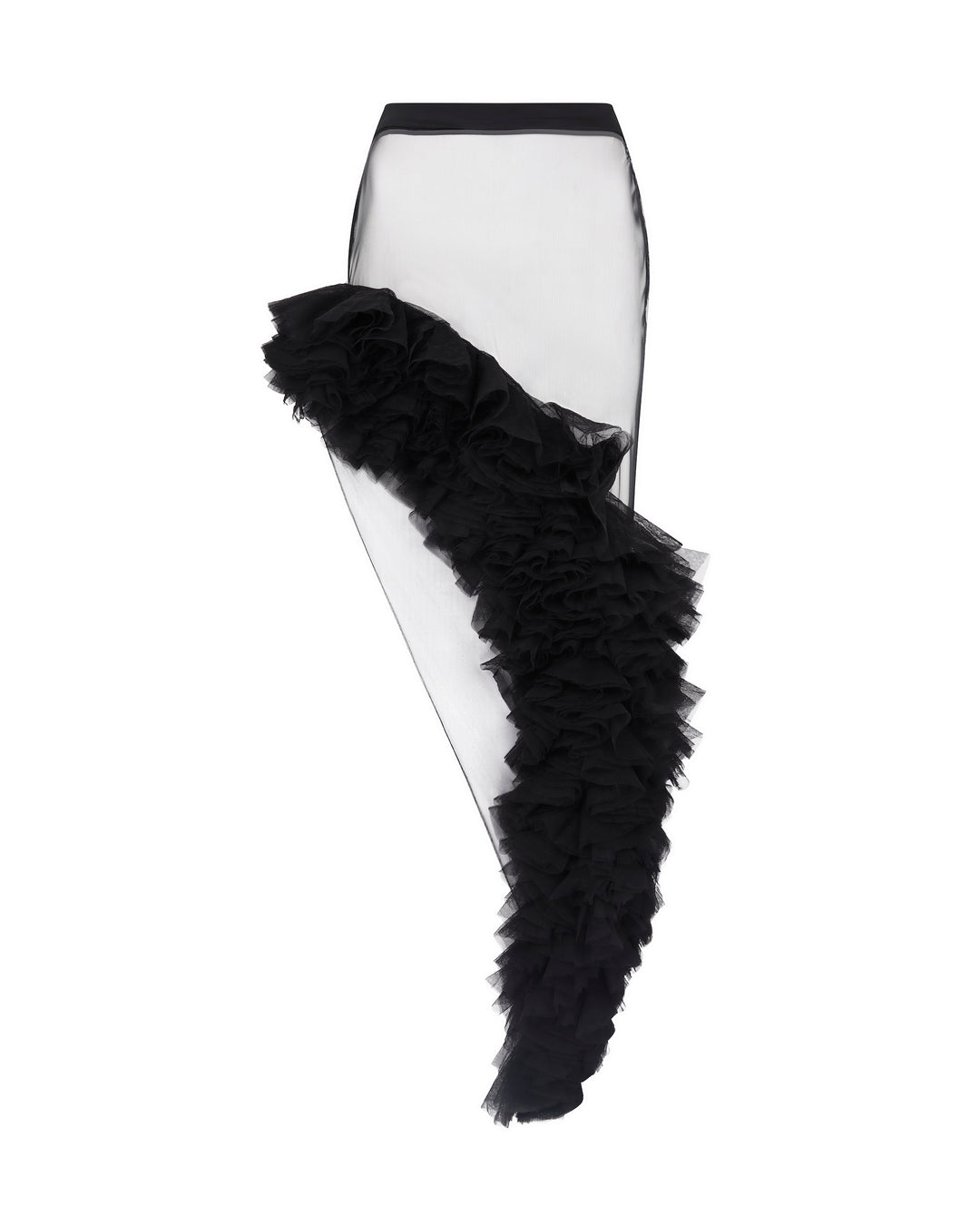 RUFFLE HEM TULLE SKIRT