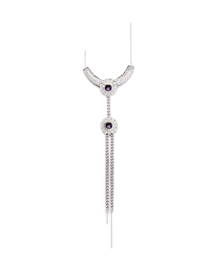 CRYSTAL EMBROIDERY & MOTIF DETAIL CHAIN HARNESS