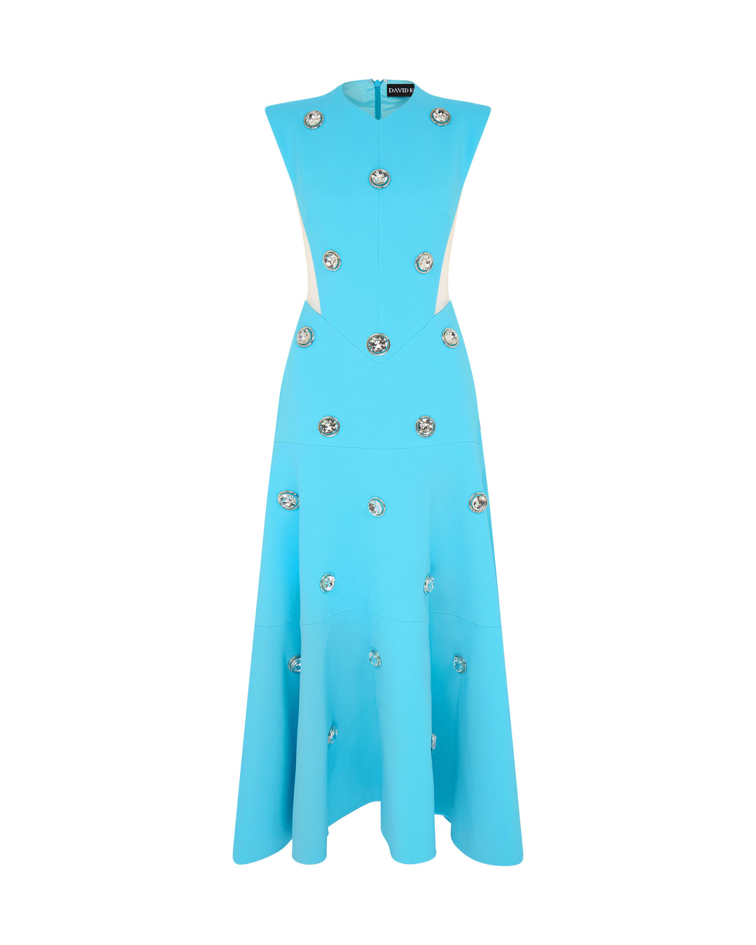 CRYSTAL EMBROIDERED NEOPRENE MIDI DRESS – David Koma