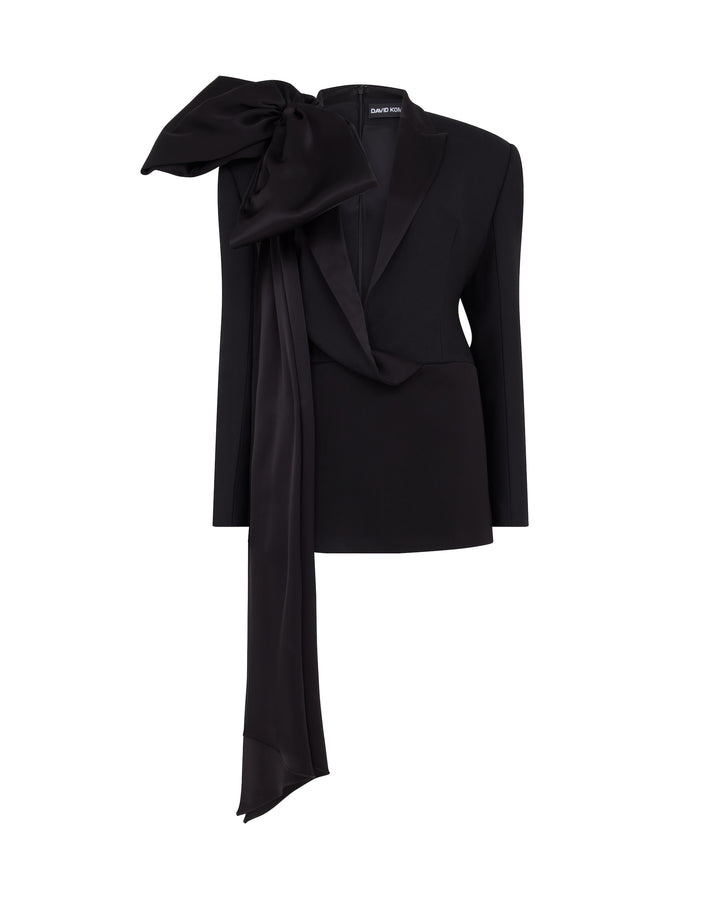 OVERSIZED BOW JACKET MINI DRESS
