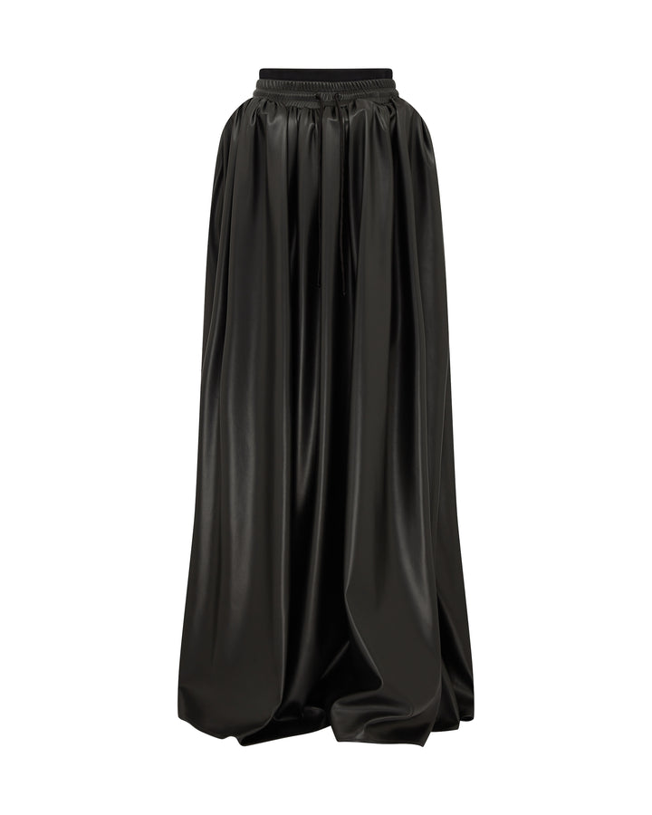FAUX LEATHER MAXI SKIRT
