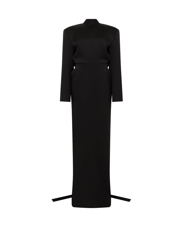 OPEN BACK TAILORED GOWN