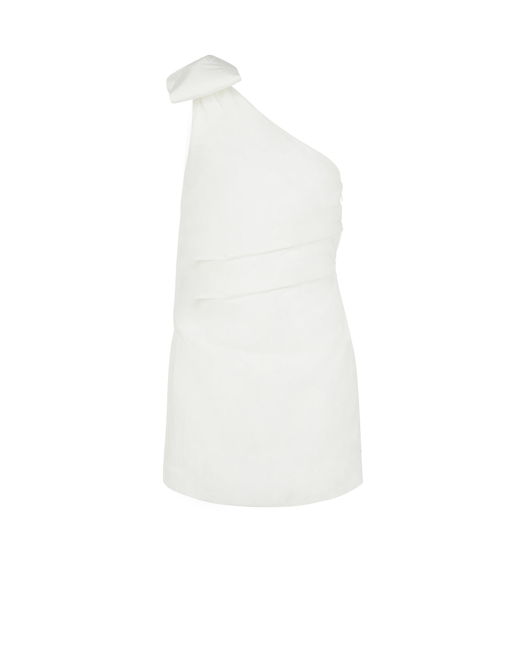 David Koma One Shoulder Mini Dress with Bow White / 12 David Koma One Shoulder Mini Dress with Bow White / 12
