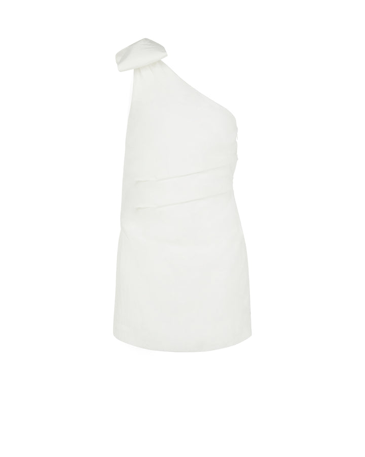 ONE SHOULDER MINI DRESS WITH BOW