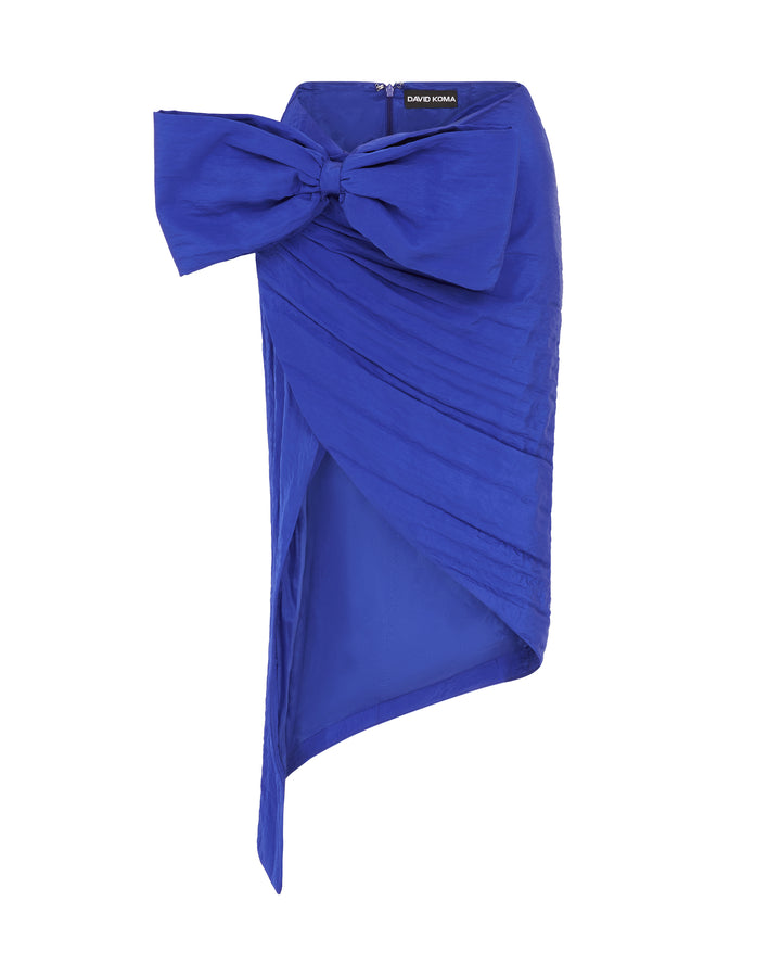 OVERSIZED BOW DETAIL ASYMMETRIC SKIRT