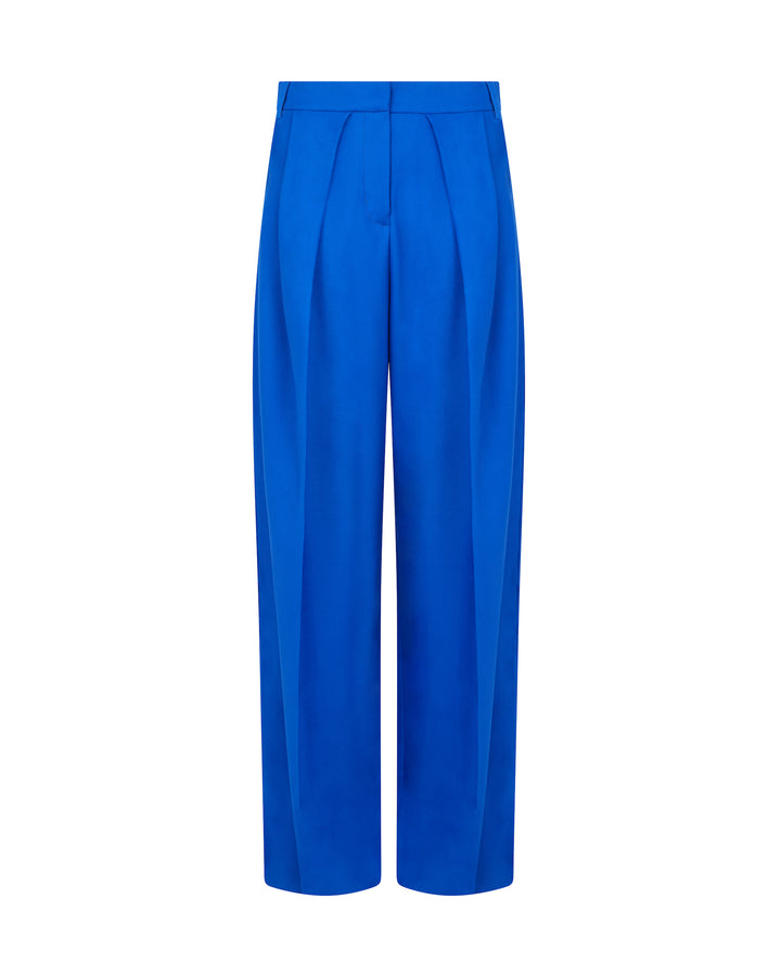 FRONT PLEAT WIDE LEG TROUSERS
