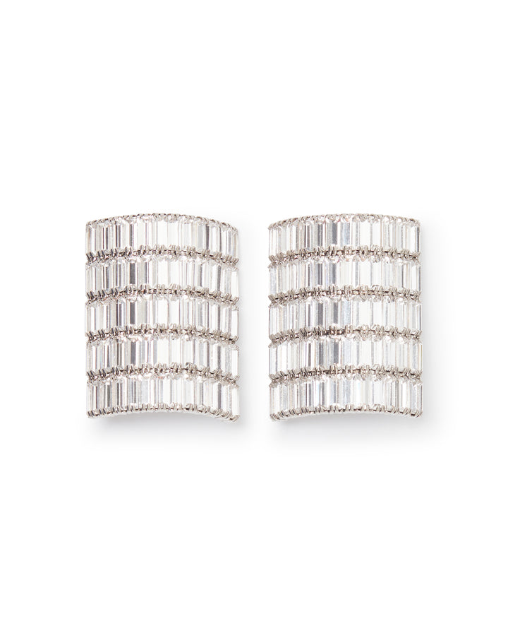 BAGUETTE SEMICYLINDER EARRING