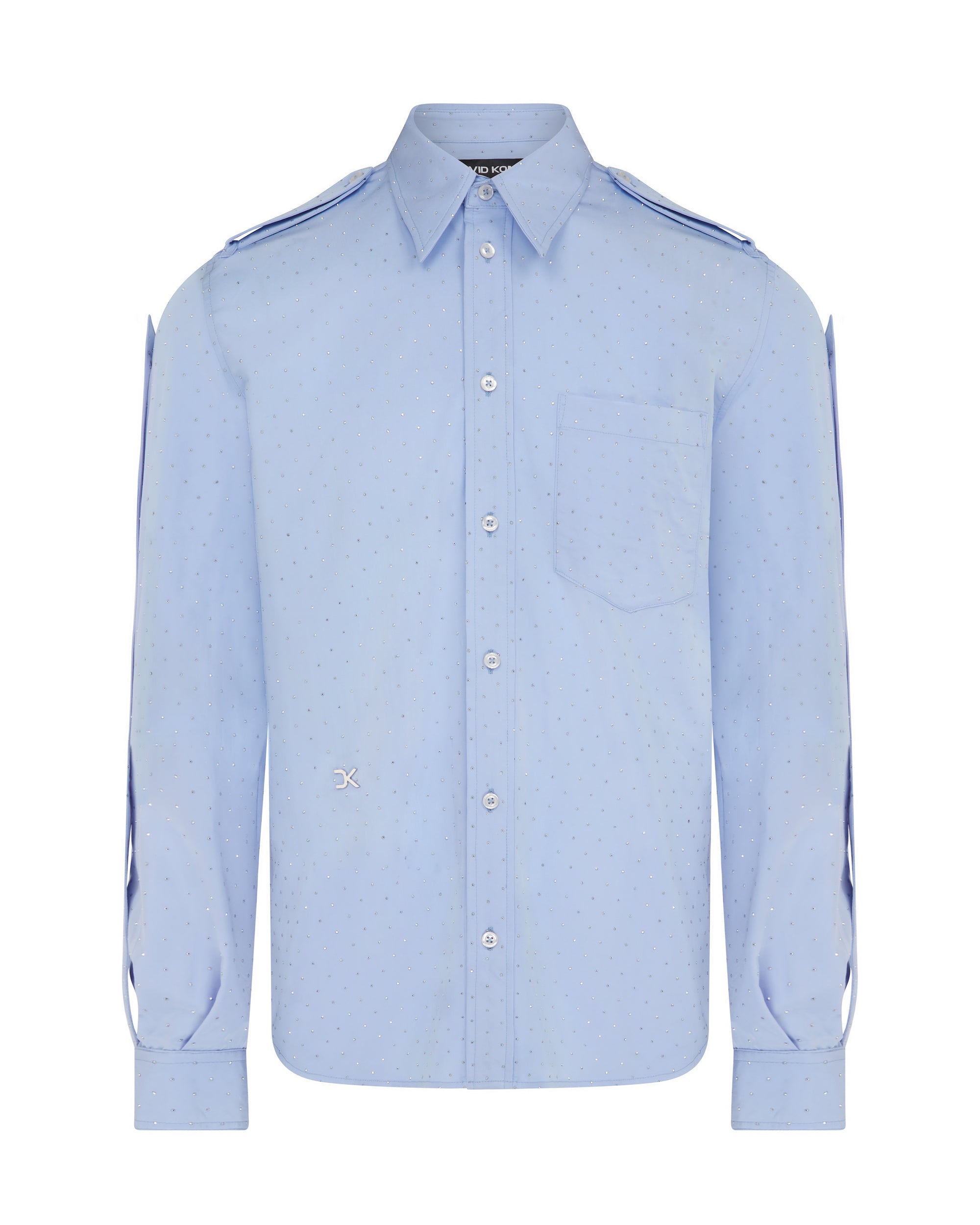 david koma EPAULETTE SHIRT BLUE