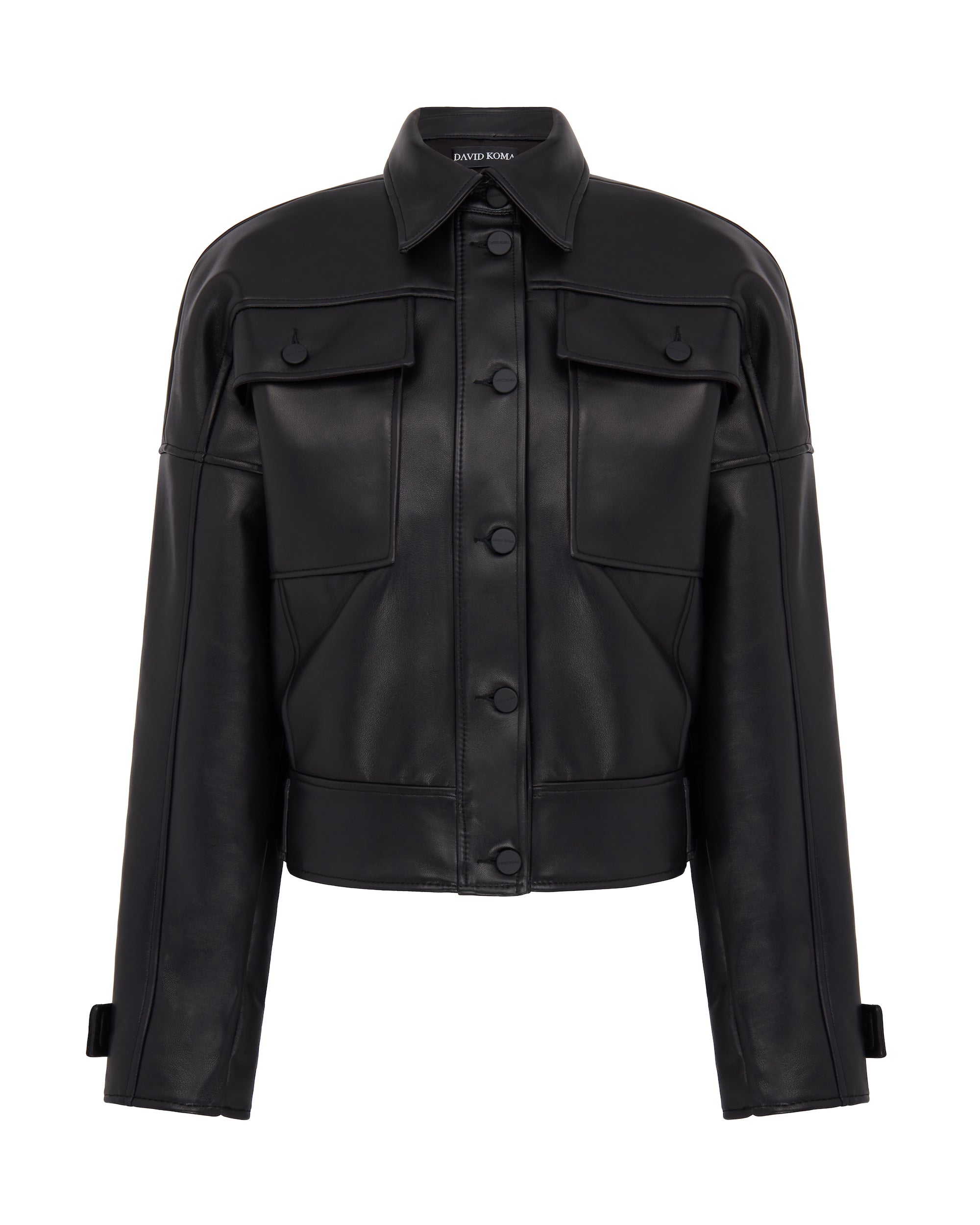 LEATHER SHIRT JACKET – David Koma