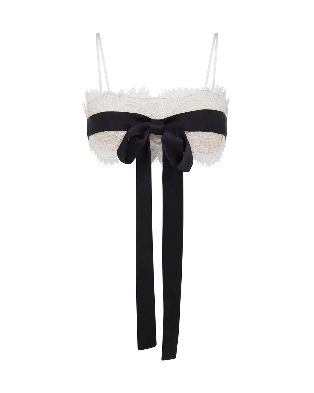 FRONT BOW AND LACE BRA TOP