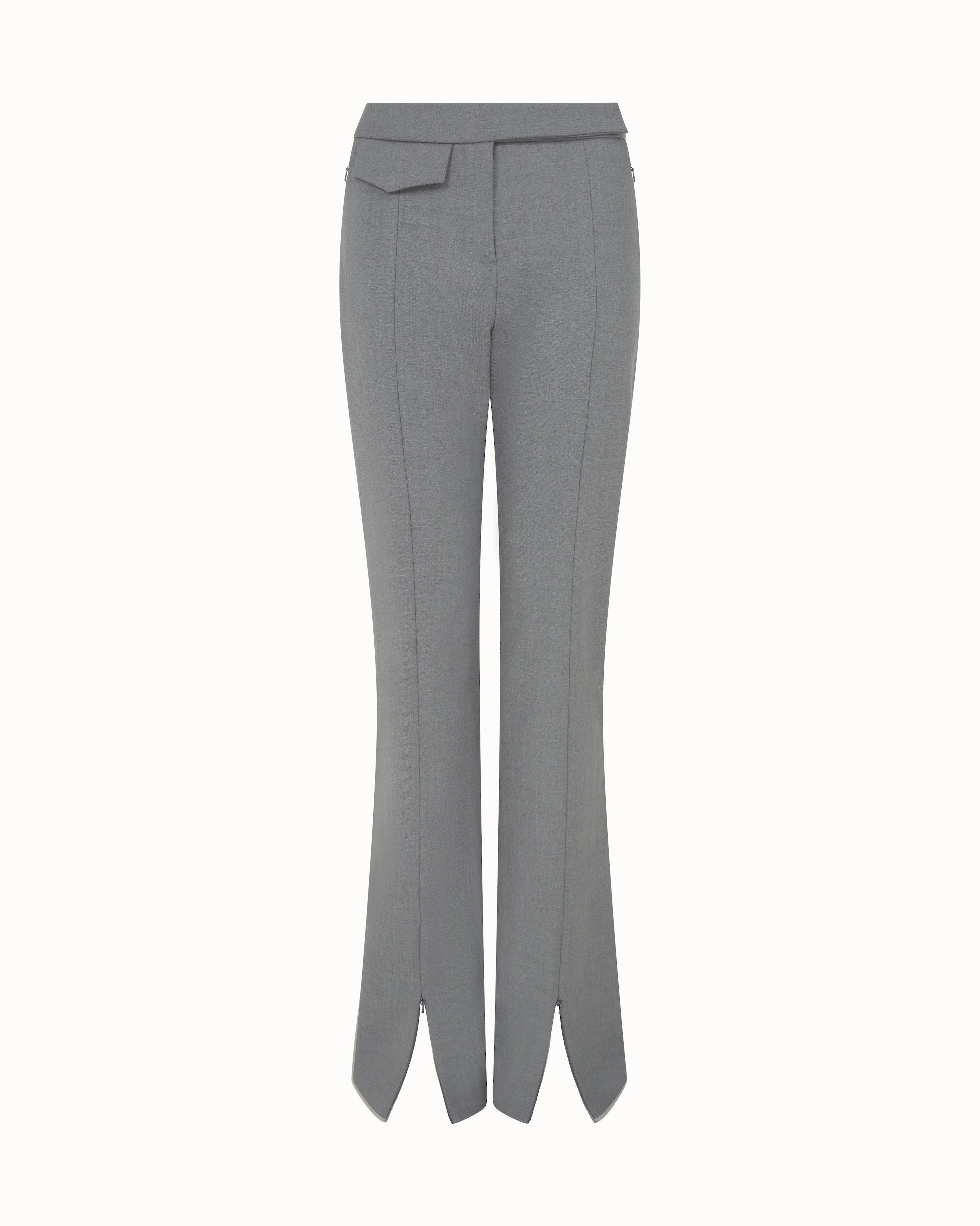 david koma TAILORED WOOL TROUSERS IN GREY GREY