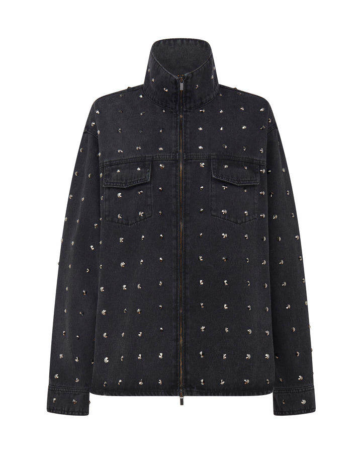 RHINESTONE CRYSTAL EMBROIDERY JACKET