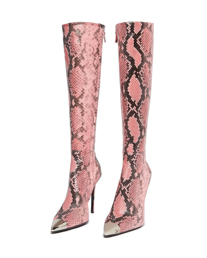 KNEE HIGH SNAKE BOOTS
