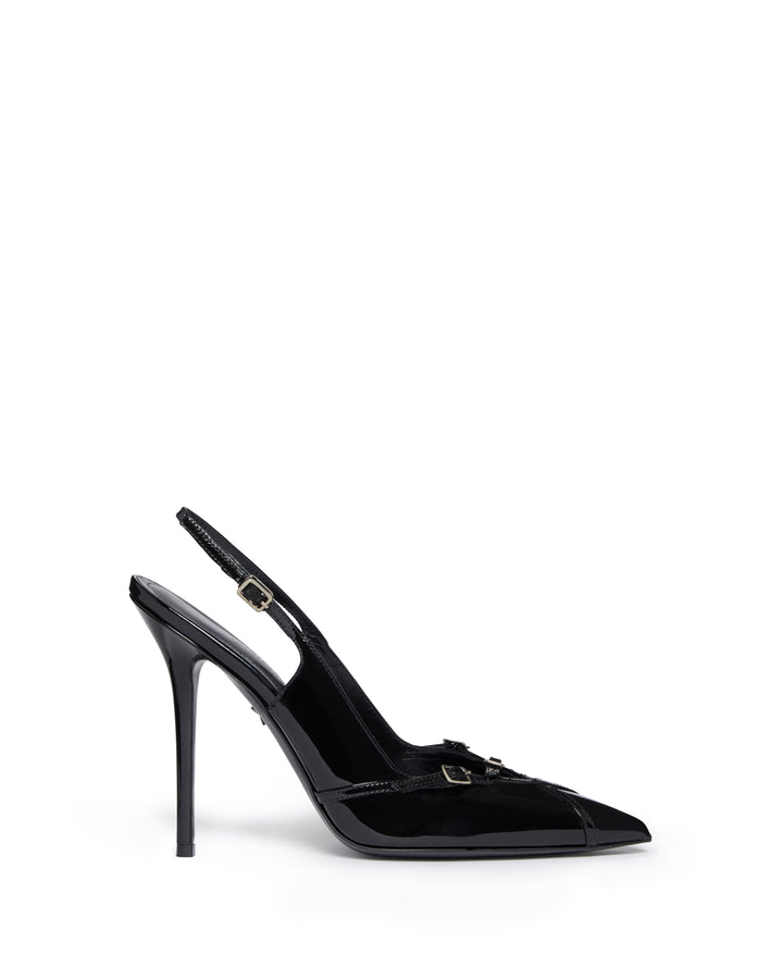 FIN BUCKLE DETAIL SLINGBACK HEELS