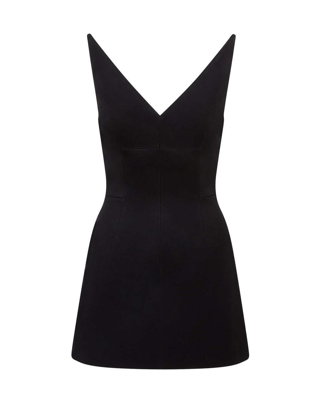 David Koma STRUCTURED V NECK MINI DRESS Black / 8 David Koma STRUCTURED V NECK MINI DRESS Black / 8