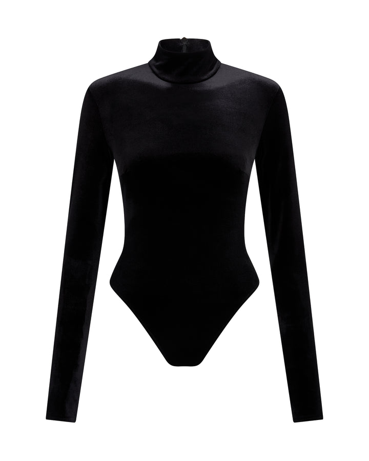 LONG SLEEVE VELVET JERSEY BODYSUIT
