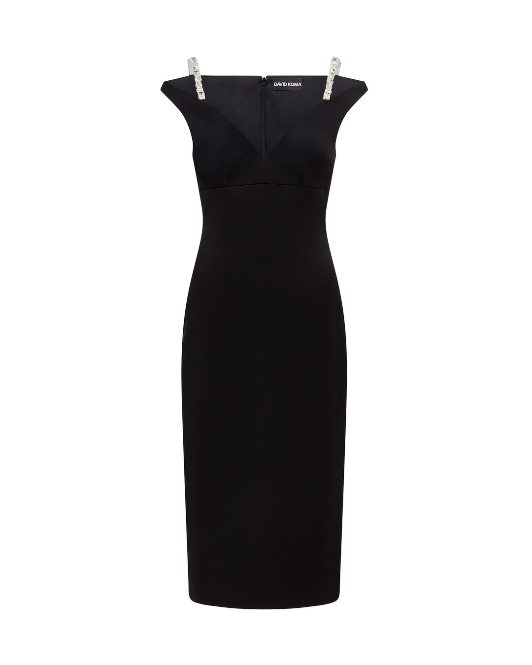 CRYSTAL STRAP DETAIL MIDI DRESS David Koma CRYSTAL STRAP DETAIL MIDI DRESS David Koma