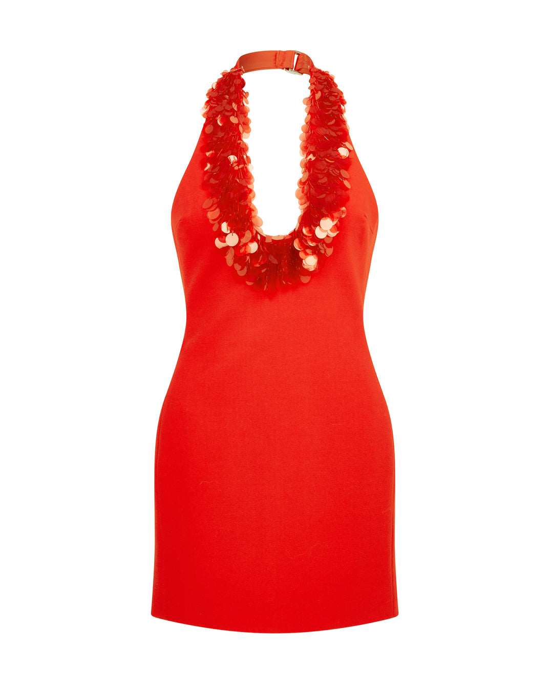 PAYETTE SEQUIN HALTER NECK MINI DRESS David Koma PAYETTE SEQUIN HALTER NECK MINI DRESS David Koma